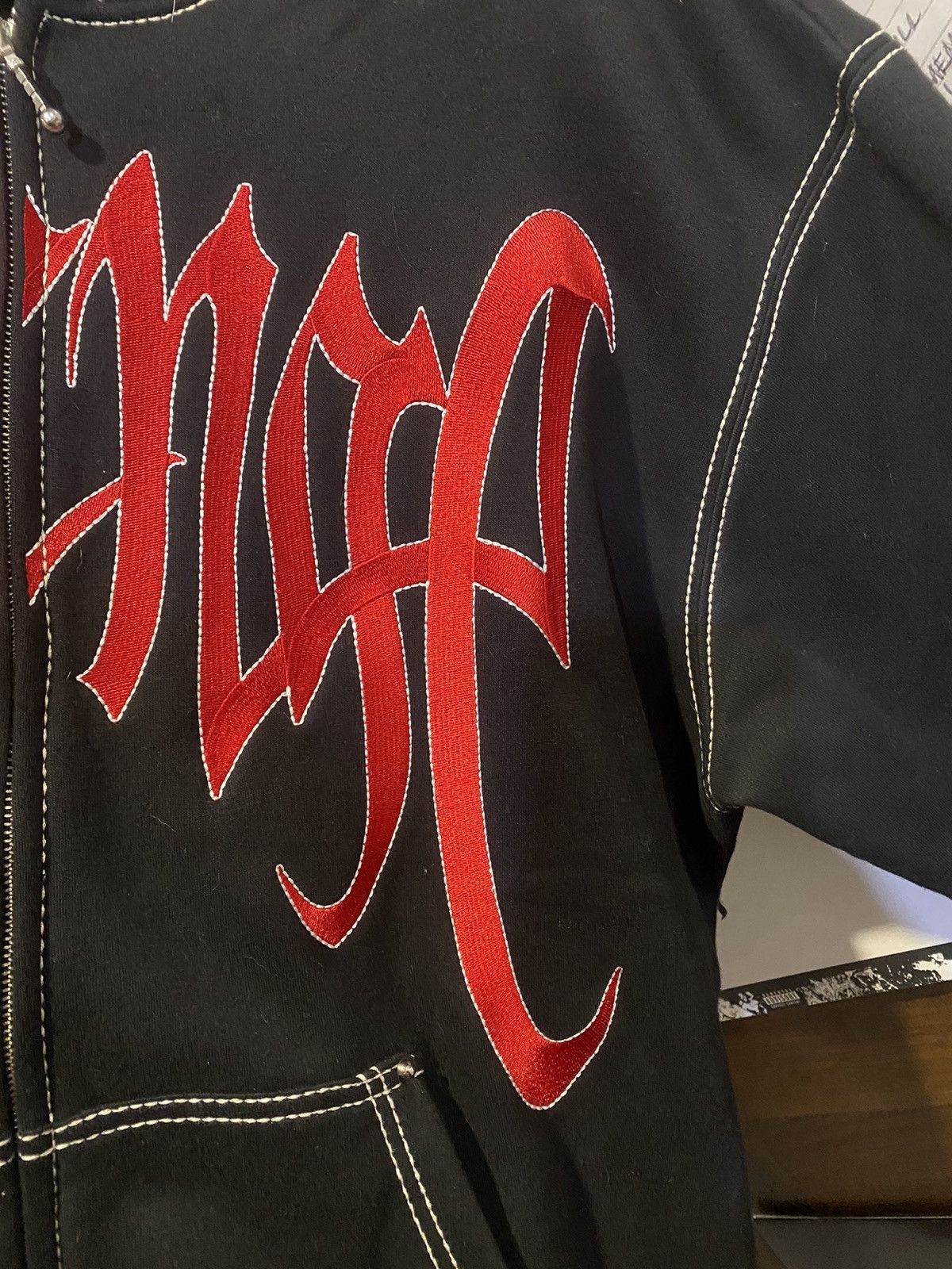 Revenge Bred Contrast Zip Up Hoodie Size US XL / EU 56 / 4 - 8 Thumbnail