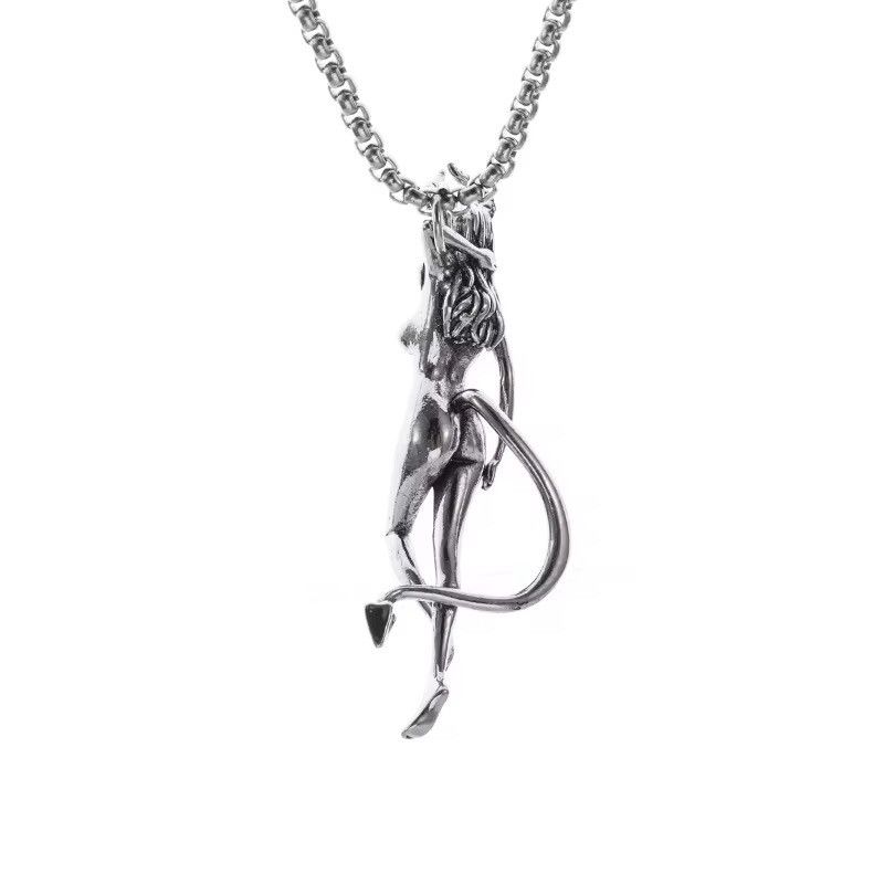 Jewelry Sexy Magic Horn Beautiful Girl Pendant Necklace Size ONE SIZE - 2 Thumbnail