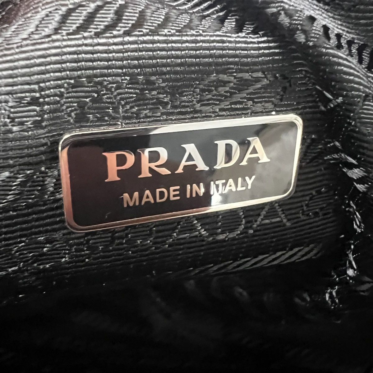 Prada Prada White Terrycloth Triangle Shoulder Bag Size ONE SIZE - 7 Thumbnail