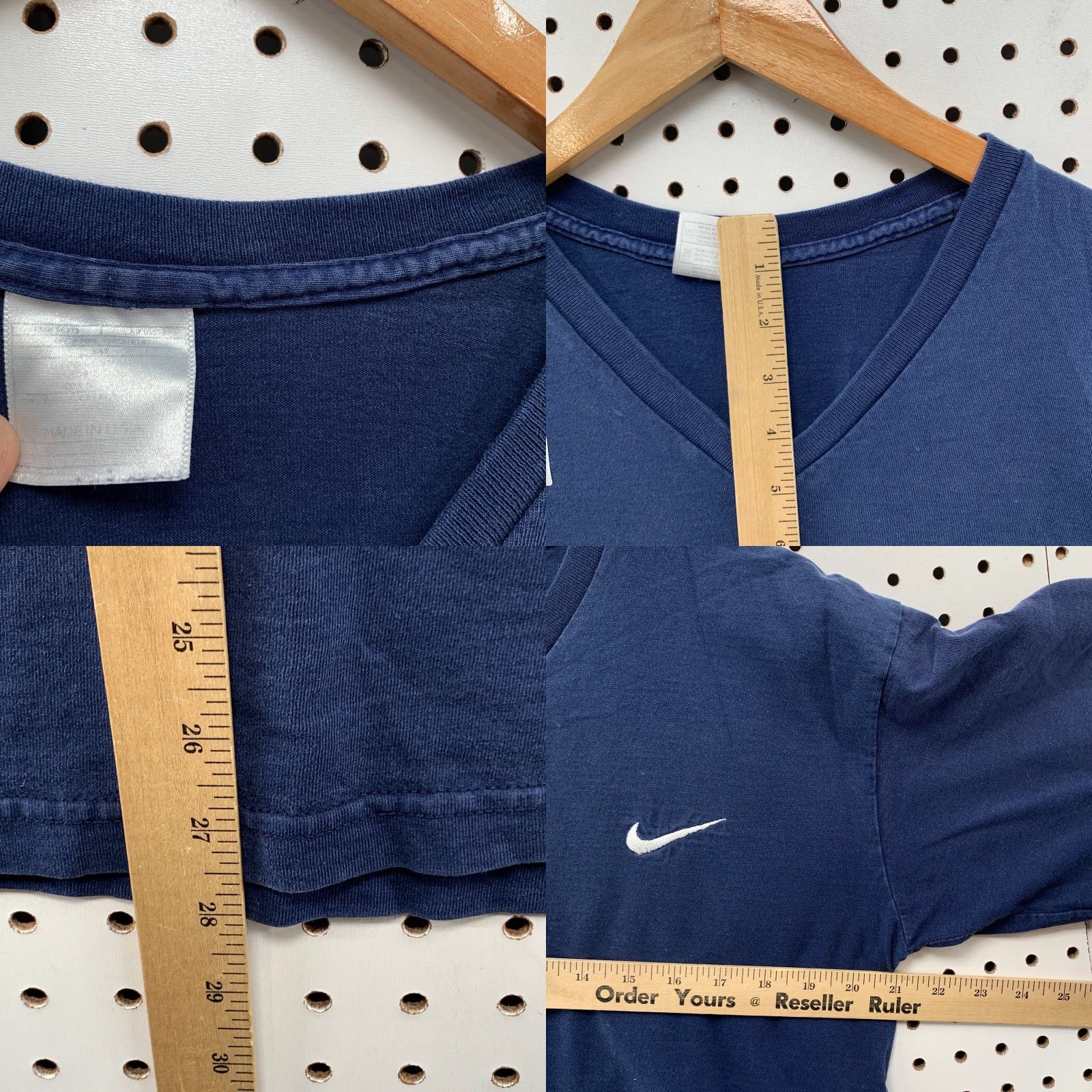 Nike VINTAGE Nike Essential Shirt Mens MEDIUM Blue White Swoosh 21x28 Size US M / EU 48-50 / 2 - 8 Thumbnail