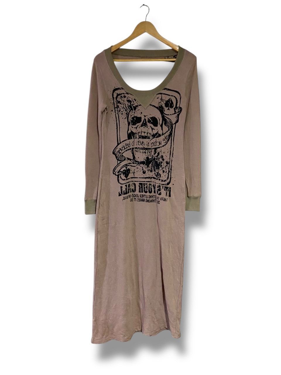 Japanese Brand Love Junkie Skull Punk Style Long Dress (164) Size XS / US 0-2 / IT 36-38 - 2 Thumbnail