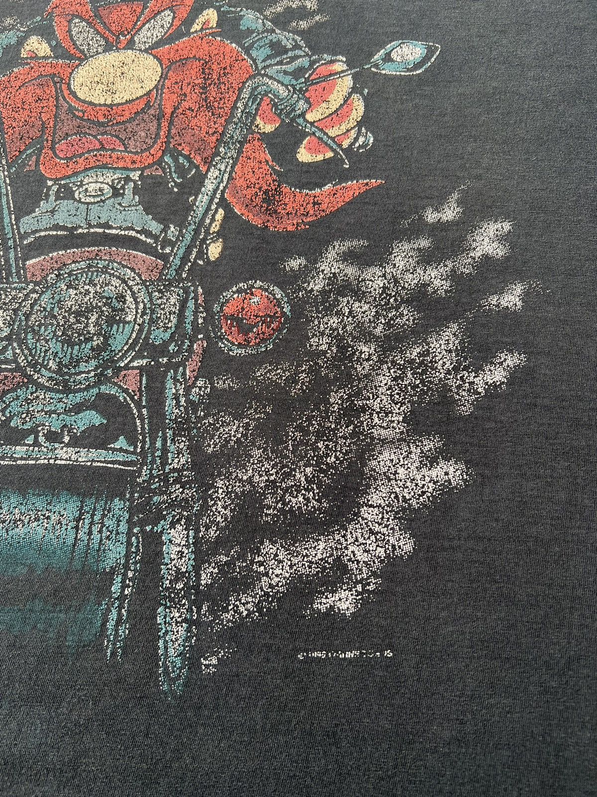 Warner Bros Vintage 1999 Yosemite Sam Biker Looney Tunes Cartoon Tshirt Size US XL / EU 56 / 4 - 6 Thumbnail