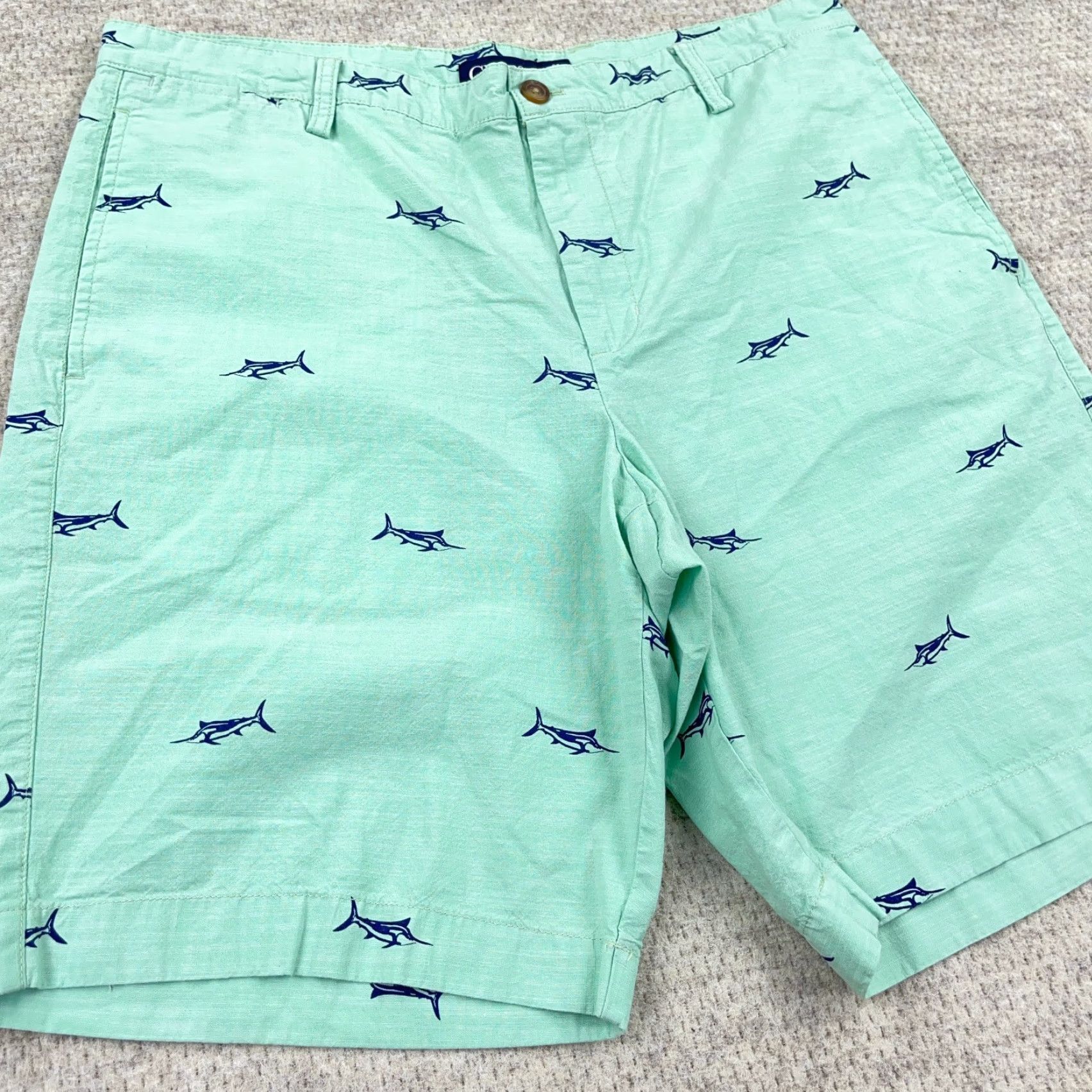Chaps Chaps Chino Shorts Men 36 Green Marlin Fish Print Nautical Preppy Beach Golf Shirt/Shorts? Size US 36 / EU 52 - 5 Thumbnail