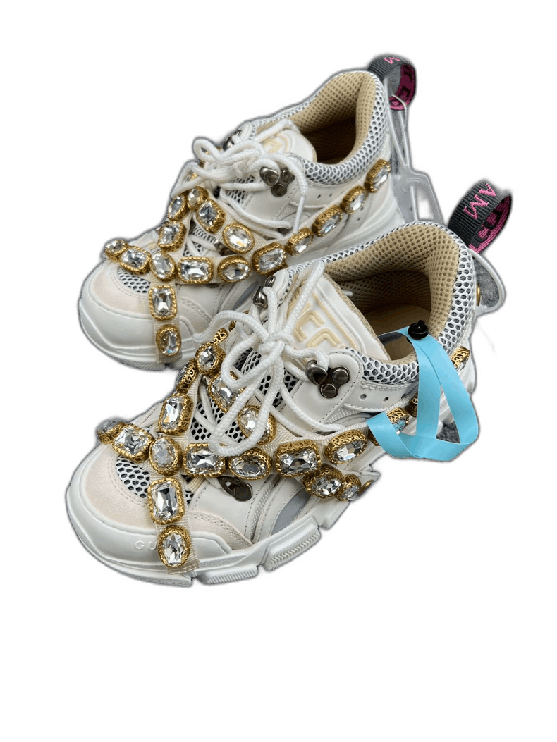 Gucci gucci embellished sneaker with crystals-2507 Size US 5.5 / EU 38 - 1 Thumbnail