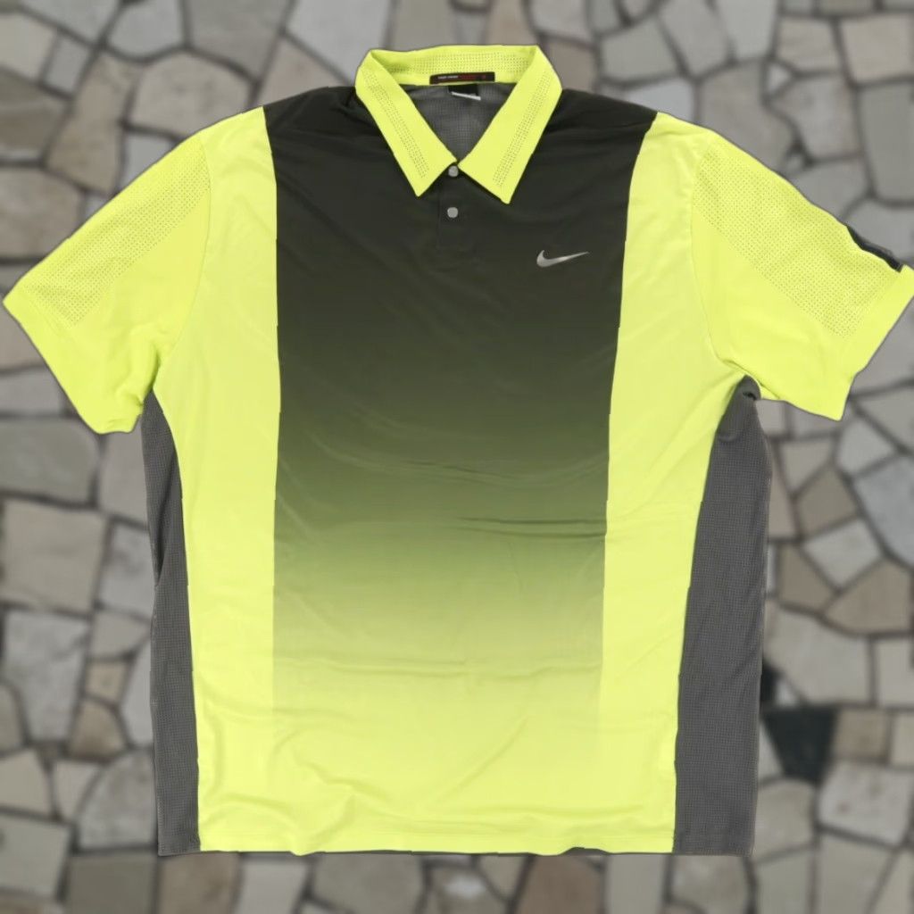 Nike Nike TW Perforated Panel Volt Stretch Colorblock Polo Shirt Yellow Men 2XL Shirt Polo Mens Colorblock Yellow 2XL TW Perforated Panel Volt Size US XXL / EU 58 / 5 - 1 Thumbnail