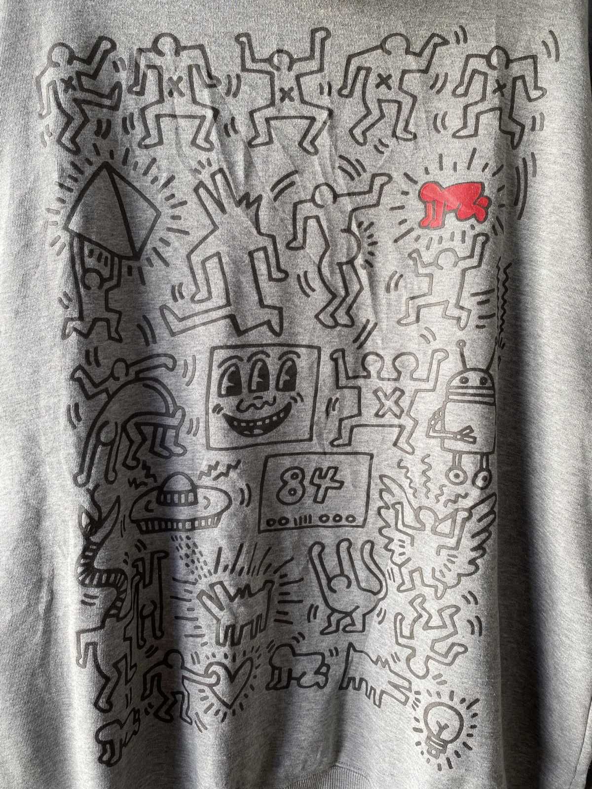 Keith Haring × Vintage Vintage K.Haring Baby Radiant Oversized Hooded Sweatshirt Size US XL / EU 56 / 4 - 6 Thumbnail