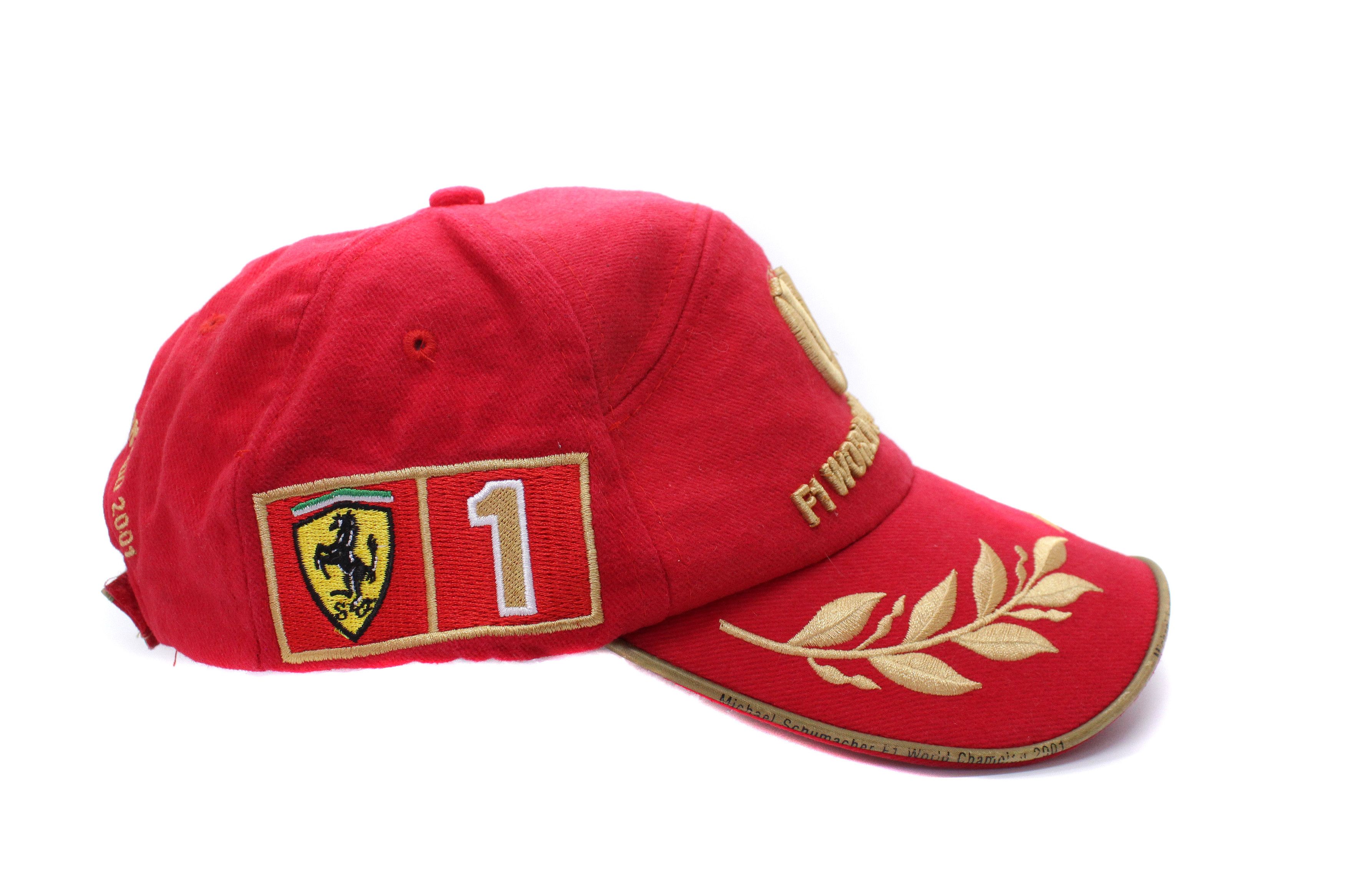 Ferrari 2001 Michael Schumacher Logo F1 Cap Size ONE SIZE - 5 Thumbnail