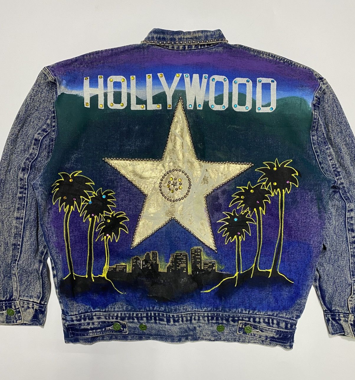Vintage vintage Tony Alamo Hollywood denim jacket from the 1980s Size US XL / EU 56 / 4 - 9 Thumbnail