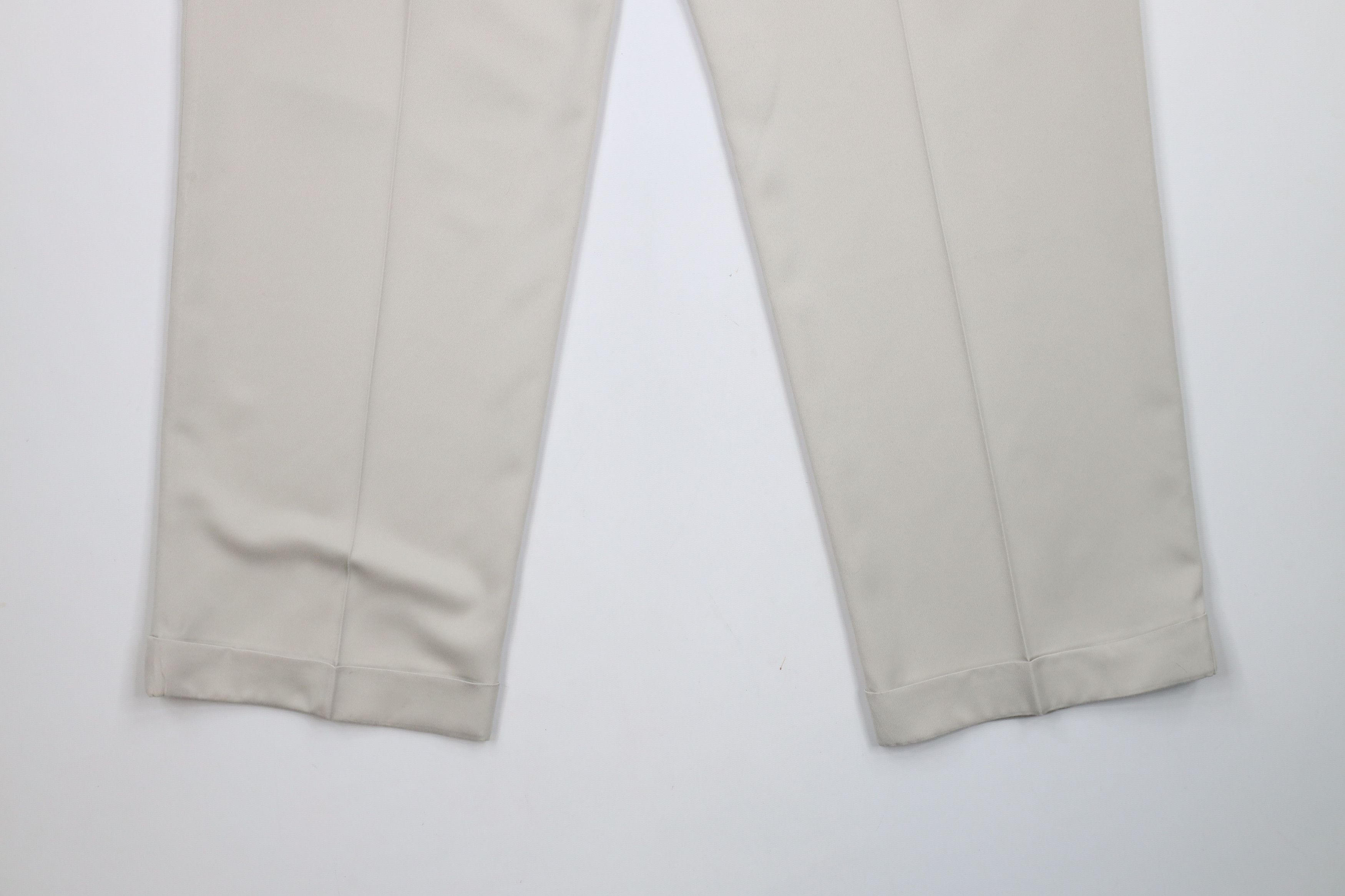 Ralph Lauren × Vintage Vintage 90s Ralph Lauren Cuffed Wide Leg Chino Pants Beige Size US 36 / EU 52 - 14 Thumbnail