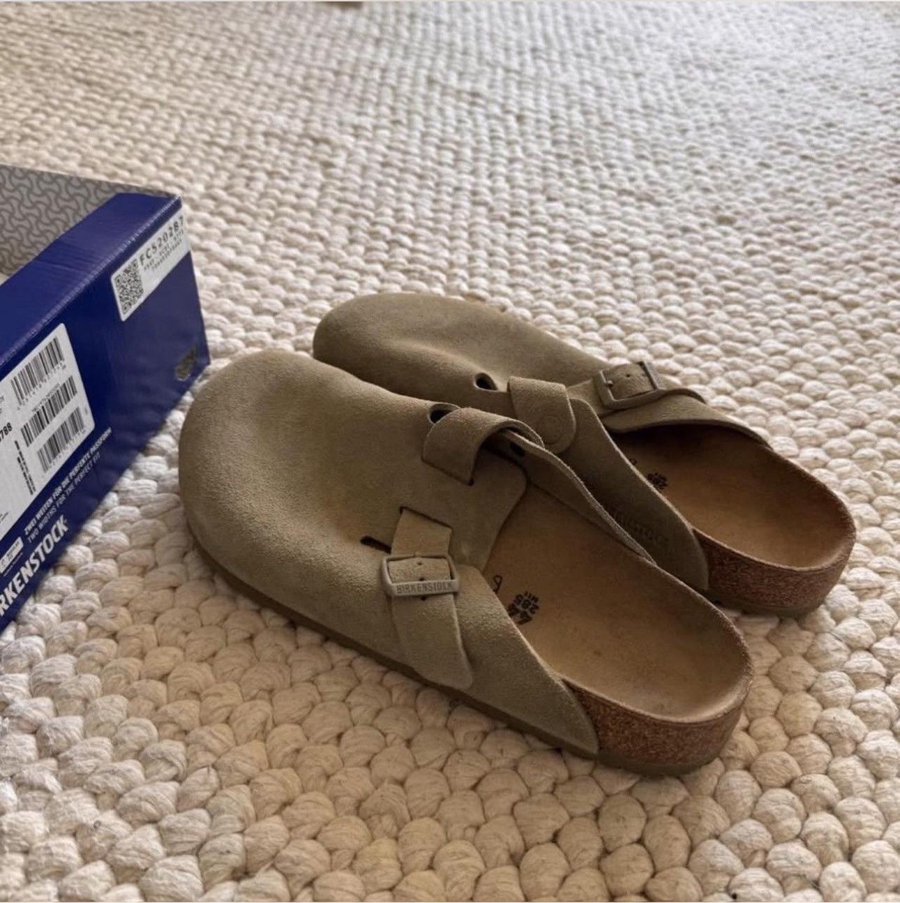 Birkenstock Birkenstock Boston Suede Faded Khaki Size US 11 / EU 44 - 2 Thumbnail