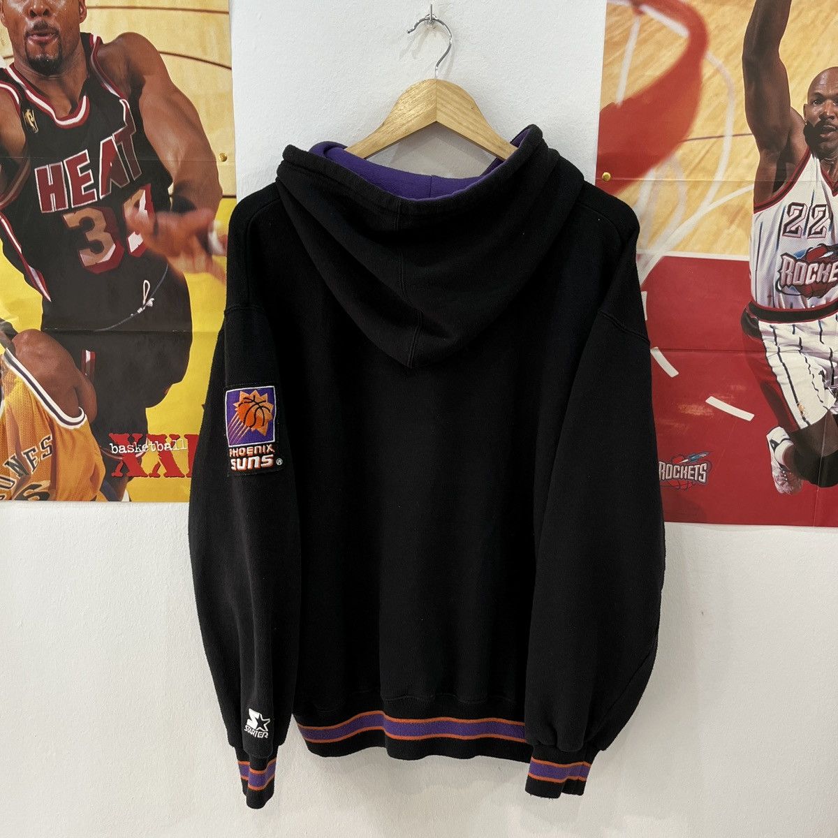 VINTAGE Starter store Phoenix SUNS NBA zip up winter Jacket with hood size M