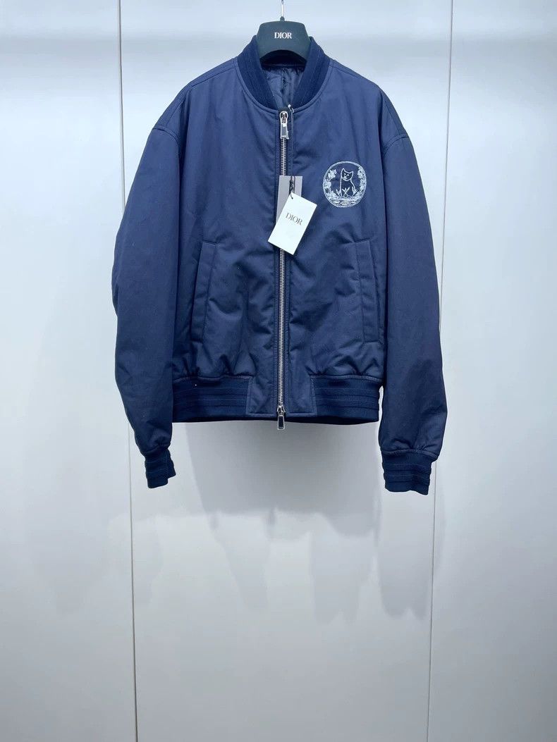 Dior Dior New Navy Flight Zip Jacket- DMC Size US L / EU 52-54 / 3 - 1 Thumbnail