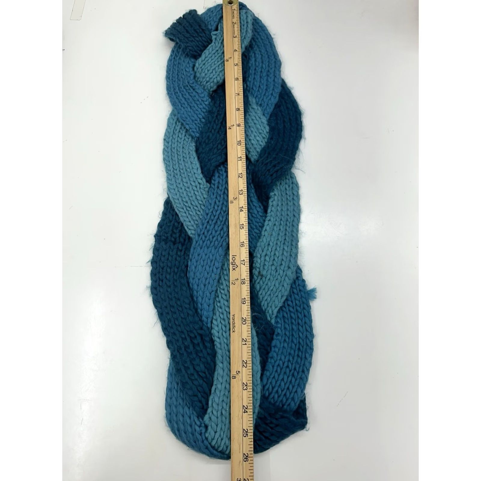 Merona Merona Womens Infinity Scarf Teal Blue Chunky Knitted One Size Scarf Bohemian Classic Neck Warmer Womens Size ONE SIZE - 4 Thumbnail