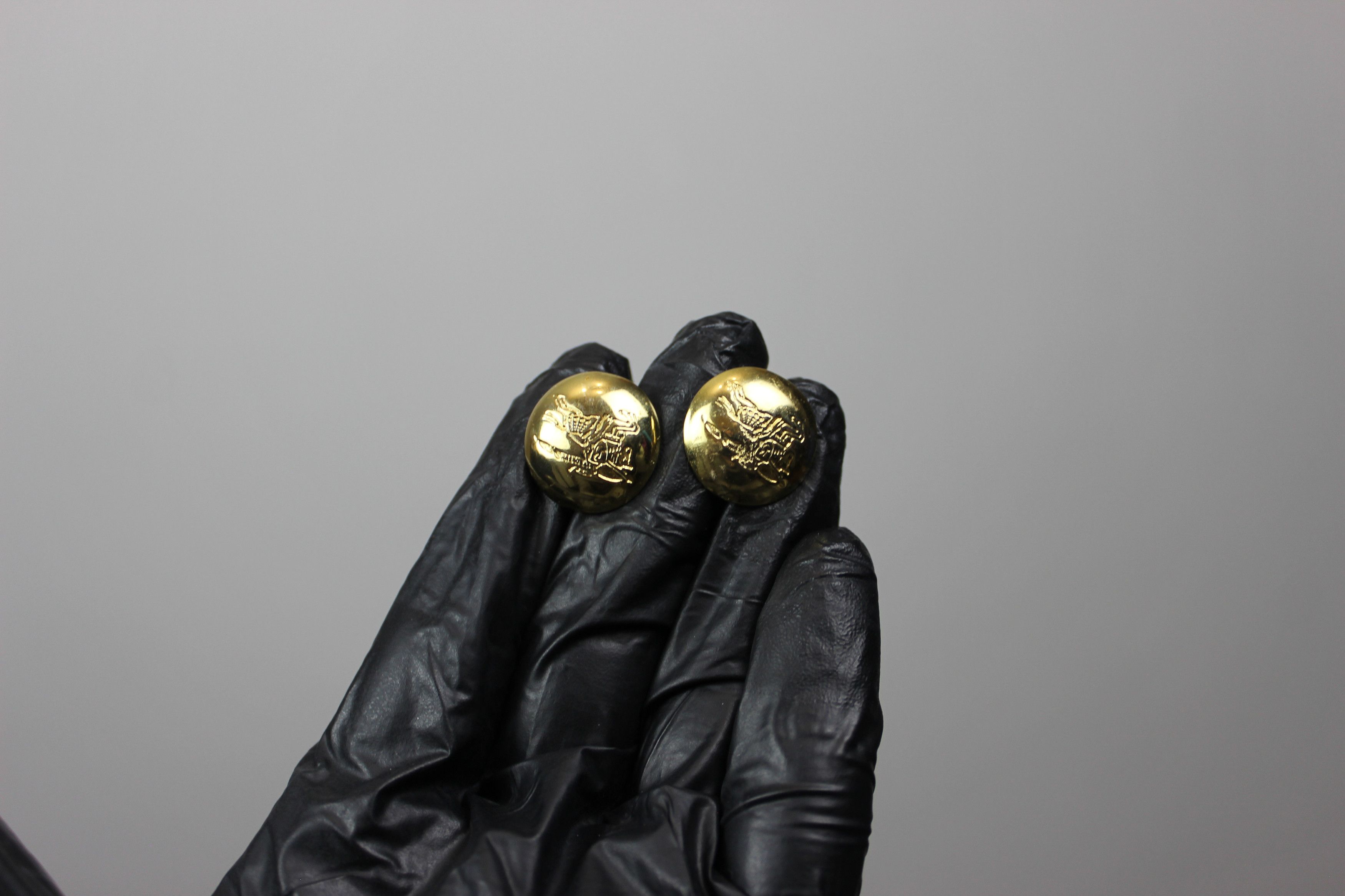 Burberry Burberrys gold vintage brooches icon logo small Size ONE SIZE - 8 Thumbnail