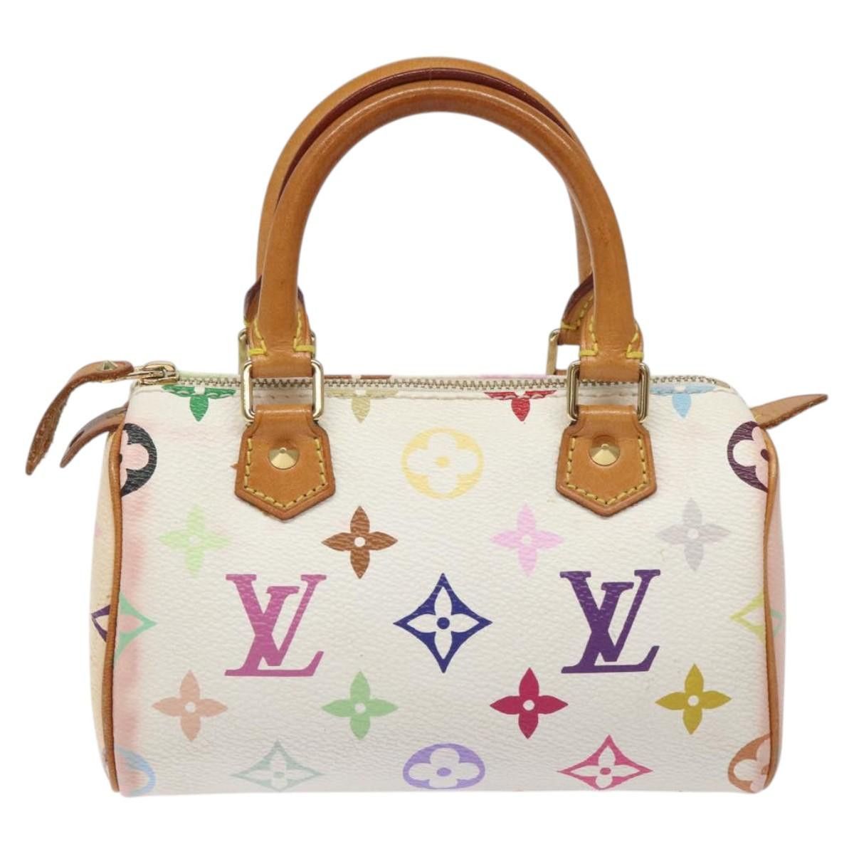 Louis Vuitton Mini Speedy White Canvas Handbag (Pre-Owned) Size ONE SIZE - 1 Thumbnail