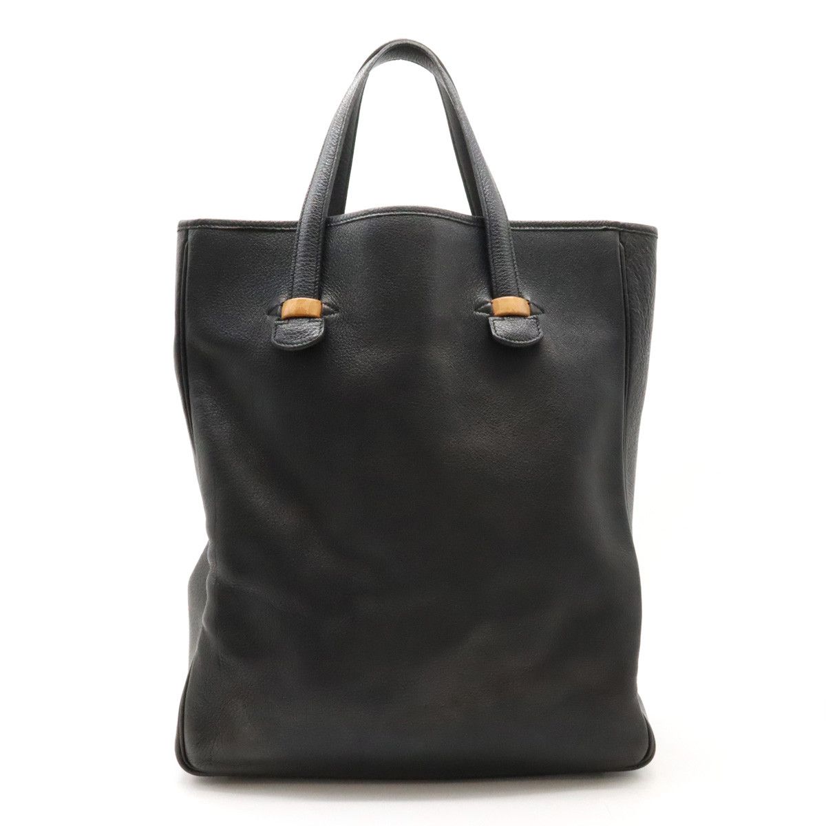 Hermes Hermes Hermes Gallop Leather Tote Bag Black Leather Tote Bag in Very Good Condition Size ONE SIZE - 1 Thumbnail
