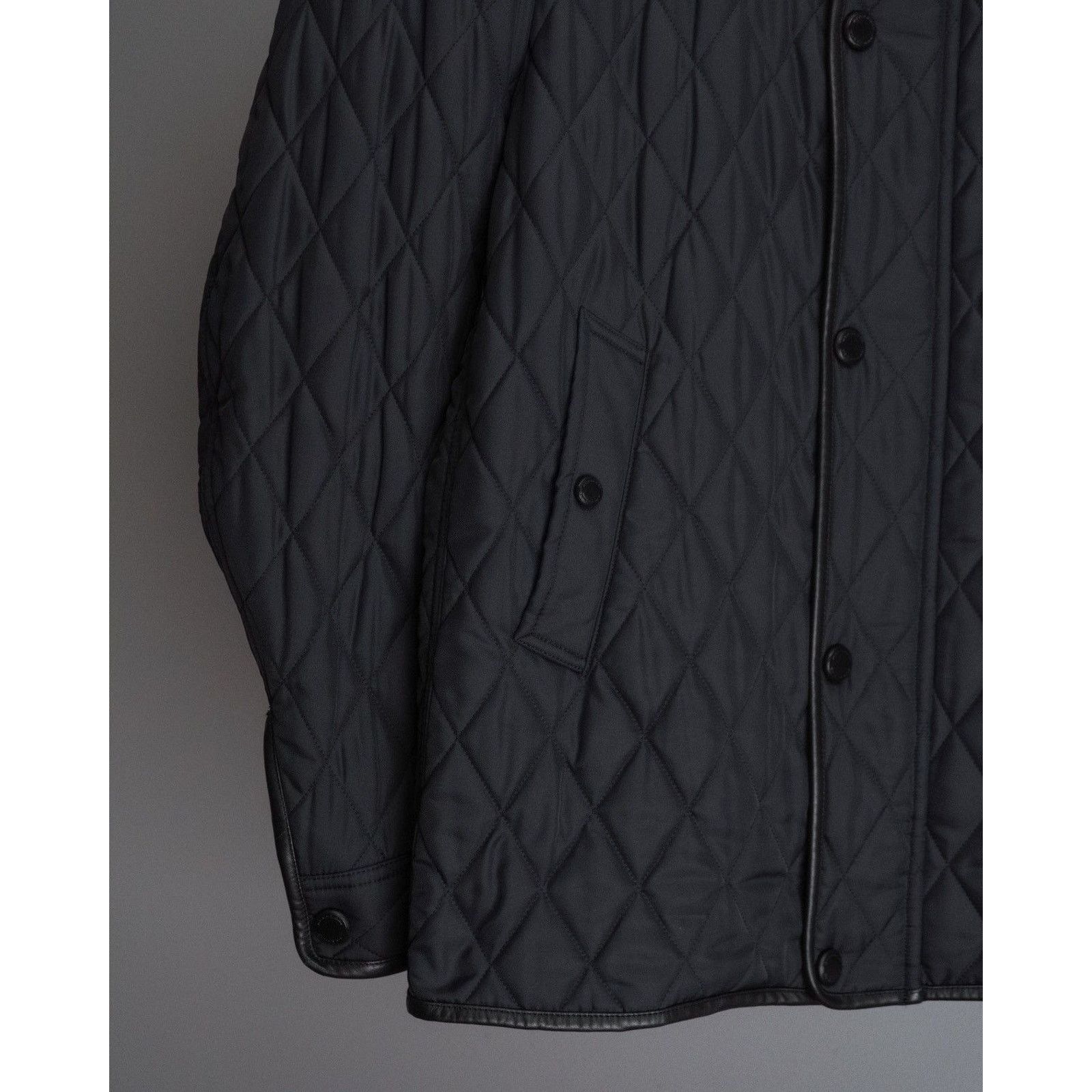 Burberry Burberry quilted cord collar black lamb leather jacket Size US L / EU 52-54 / 3 - 4 Thumbnail