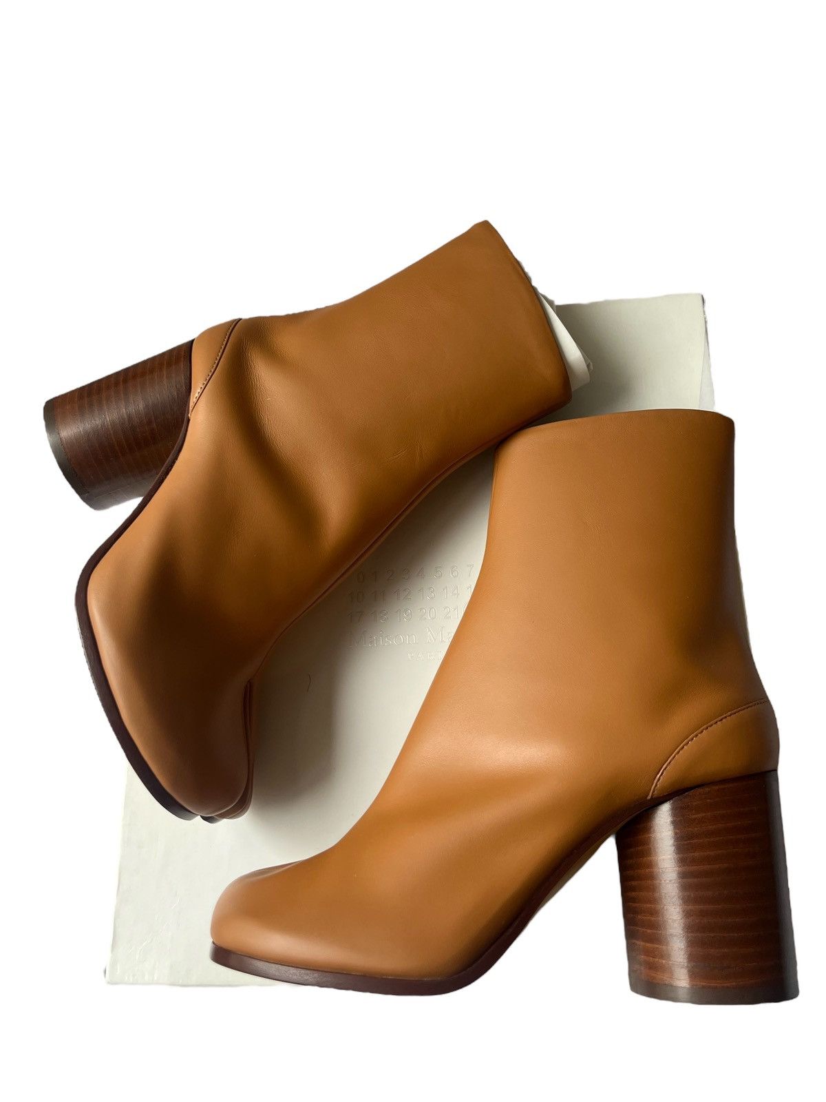 Maison Margiela brown leather tabi boots line 22 - Footwear