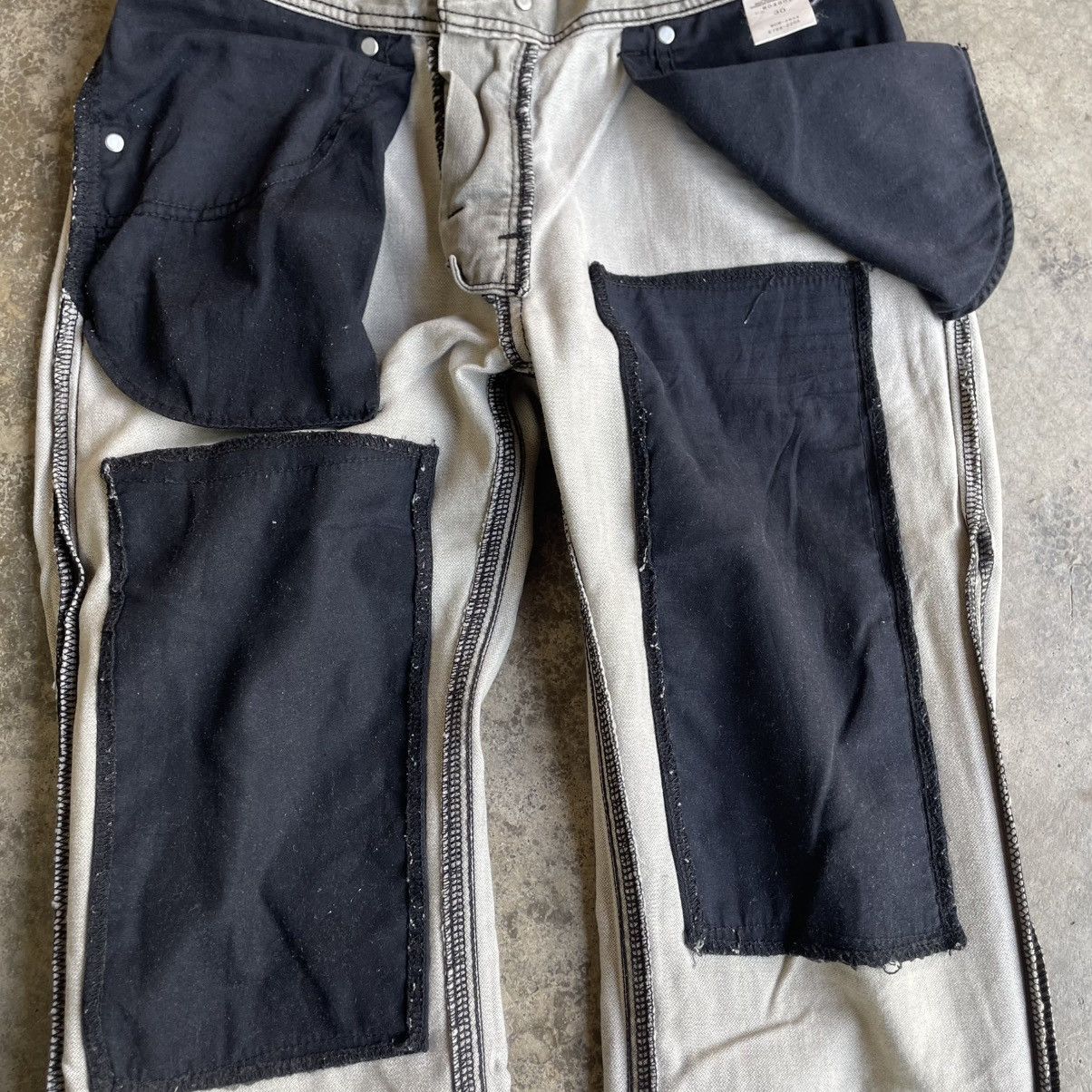 Wrangler 🔥Vintage Wrangler Stoned Washed Ripped Distress Denim Jeans Size US 31 - 11 Thumbnail