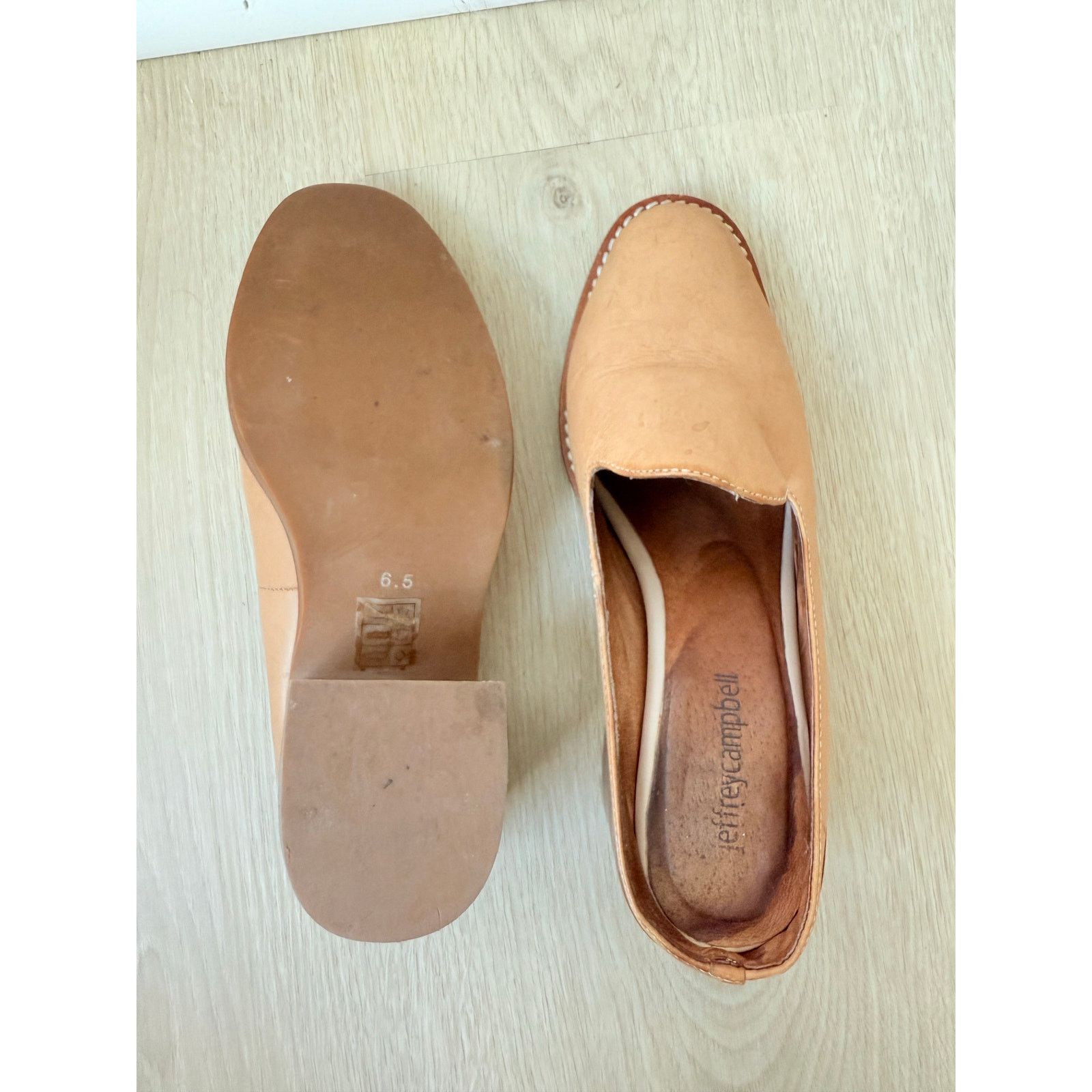Jeffrey Campbell Jeffrey Campbell Morrigan Tan Leather Loafer Mules 6.5 Size US 6.5 / IT 36.5 - 4 Thumbnail