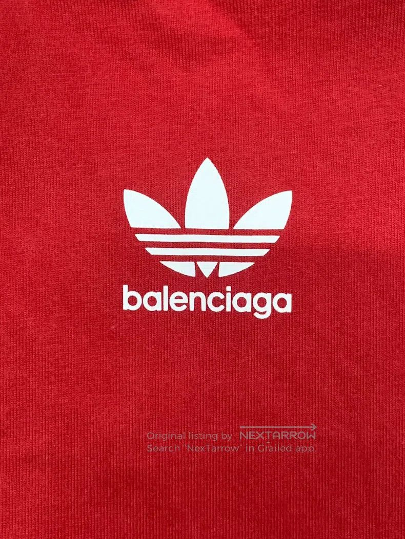 Balenciaga Balenciaga Three-stripe logo printed round neck short-slee Size US S / EU 44-46 / 1 - 3 Thumbnail