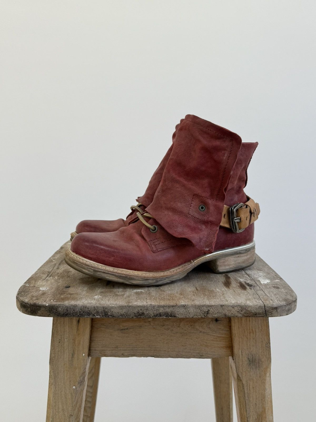 A.S.98 A.S. 98 If Six Was Nine Style Leather Boots Avant Garde Size US 7 / IT 37 - 1 Thumbnail