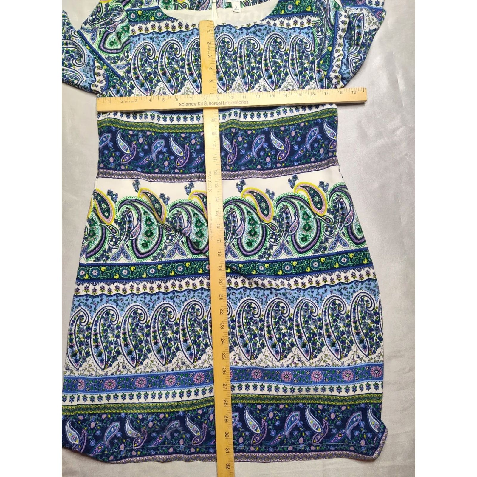 Old Navy OLD NAVY Women Medium Blue Paisley Lined Shift Dress Size M / US 6-8 / IT 42-44 - 6 Thumbnail