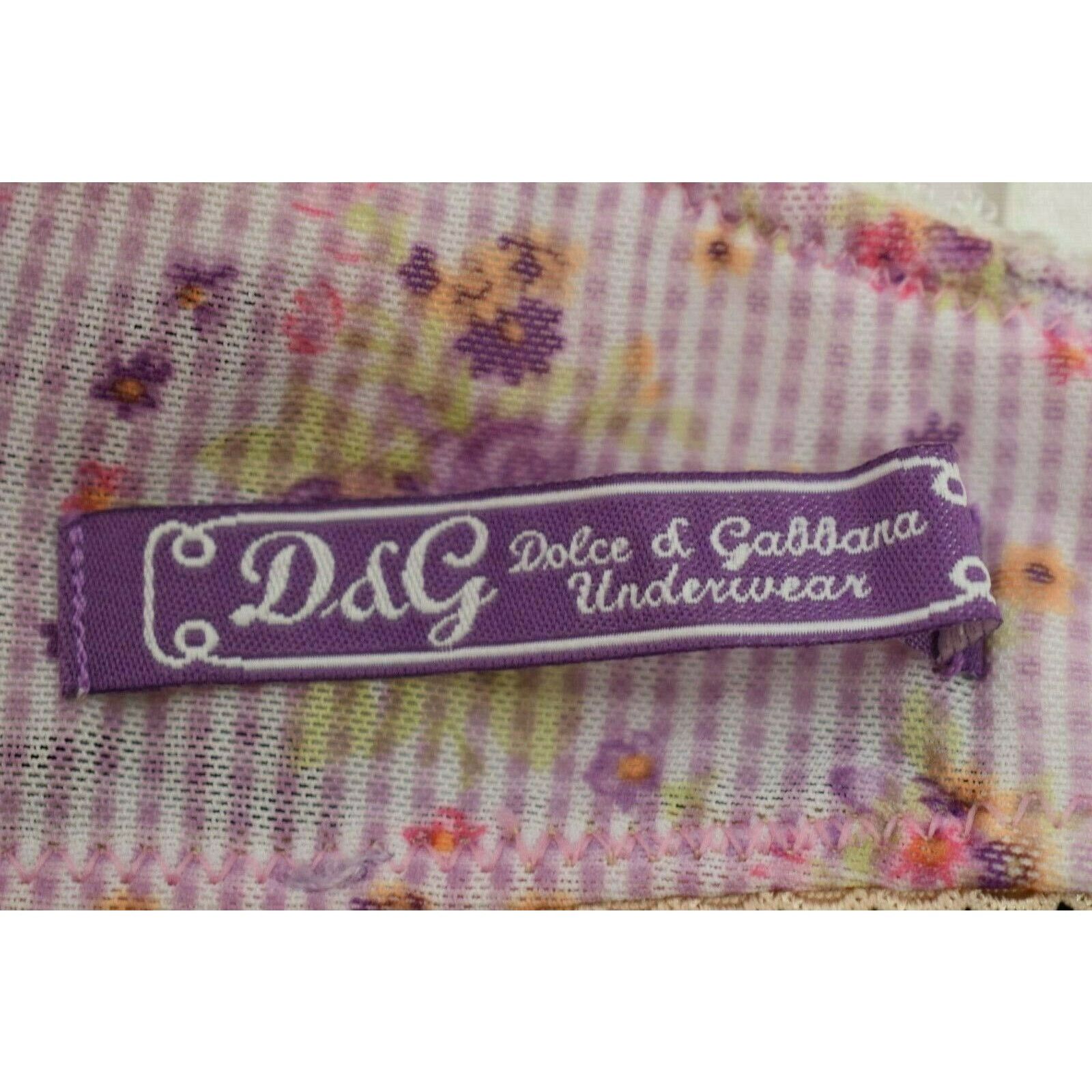 Dolce & Gabbana DOLCE GABBANA MULTICOLOR FLORAL PLUNGE PUSH UP BRA 32 D Size ONE SIZE - 6 Thumbnail