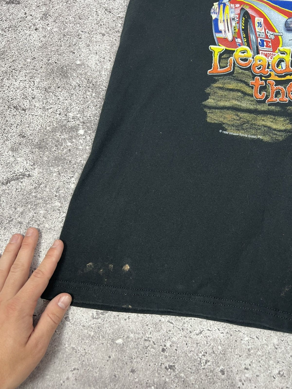 Fruit Of The Loom Vintage 1998 NASCAR Sterling Marlin T-shirt 90s Tee Size US XL / EU 56 / 4 - 10 Thumbnail