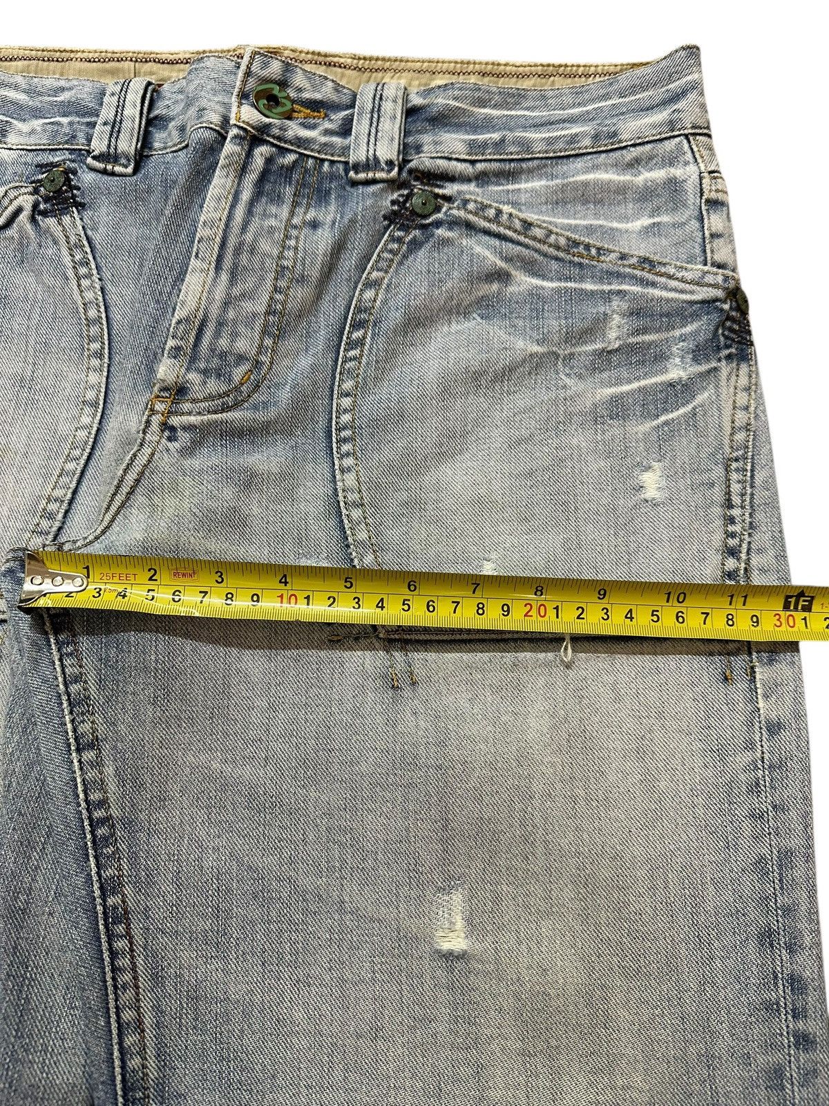 Hysteric Glamour Vintage Japanese Brand Blue Faded Wash Style Baggy Jeans Size US 34 / EU 50 - 14 Thumbnail