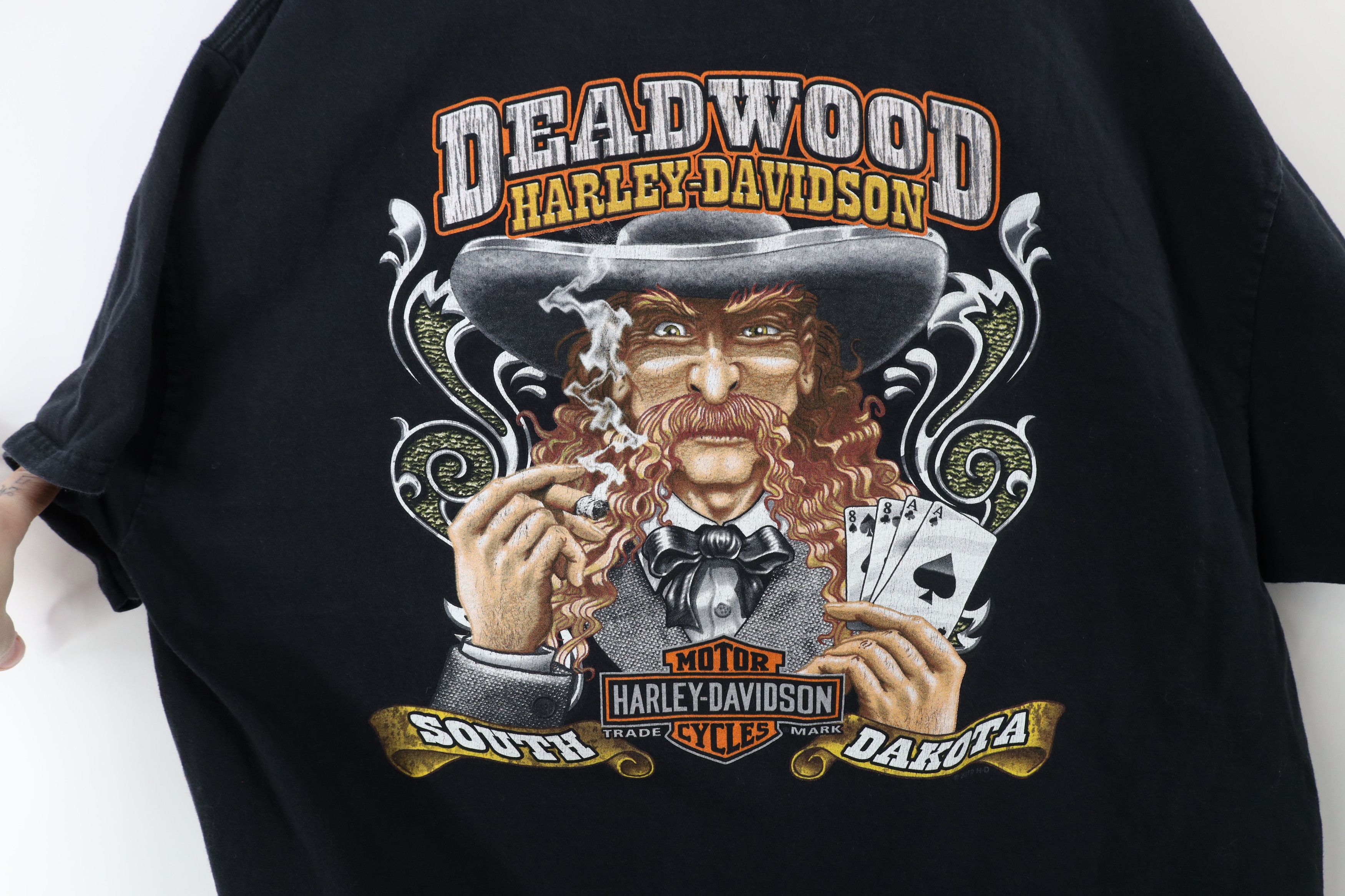 Harley Davidson × Vintage Vintage Y2K Harley Davidson Poker Western Pocket T-Shirt Size US XL / EU 56 / 4 - 12 Thumbnail