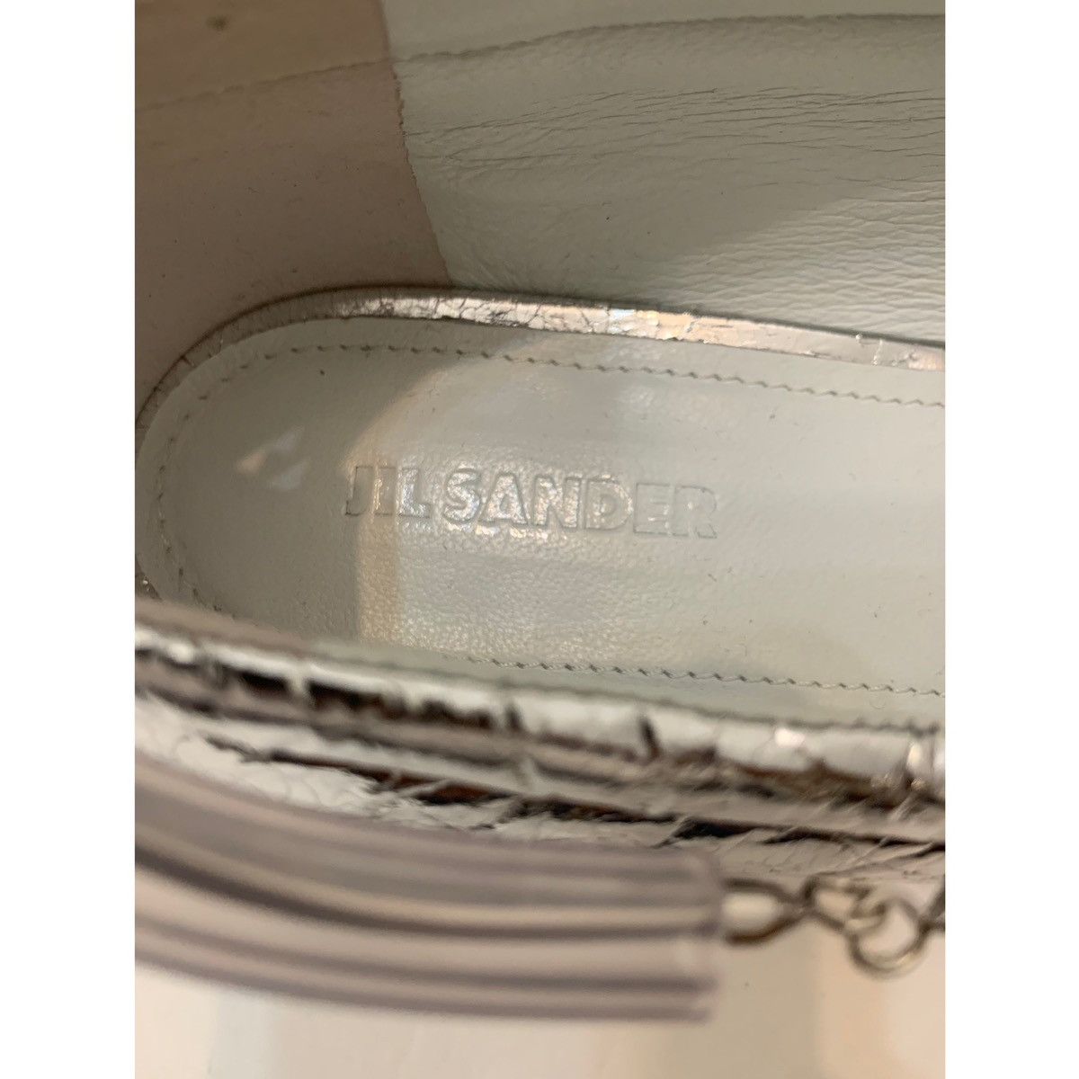 Jil Sander JIL SANDER METALLIC LEATHER BALLET FLATS SHOES Size US 8 / IT 38 - 19 Thumbnail
