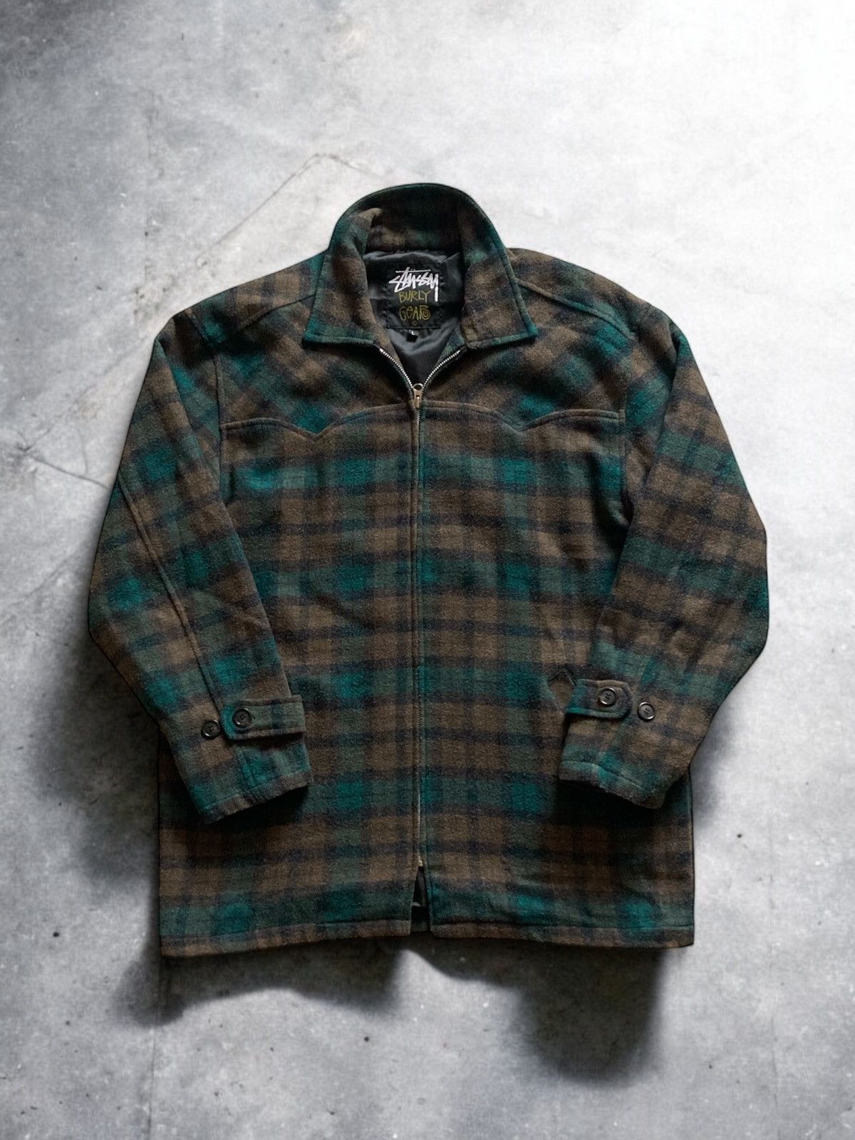 Stussy Vintage Stussy Zip Up Check Jacket Size L | Grailed