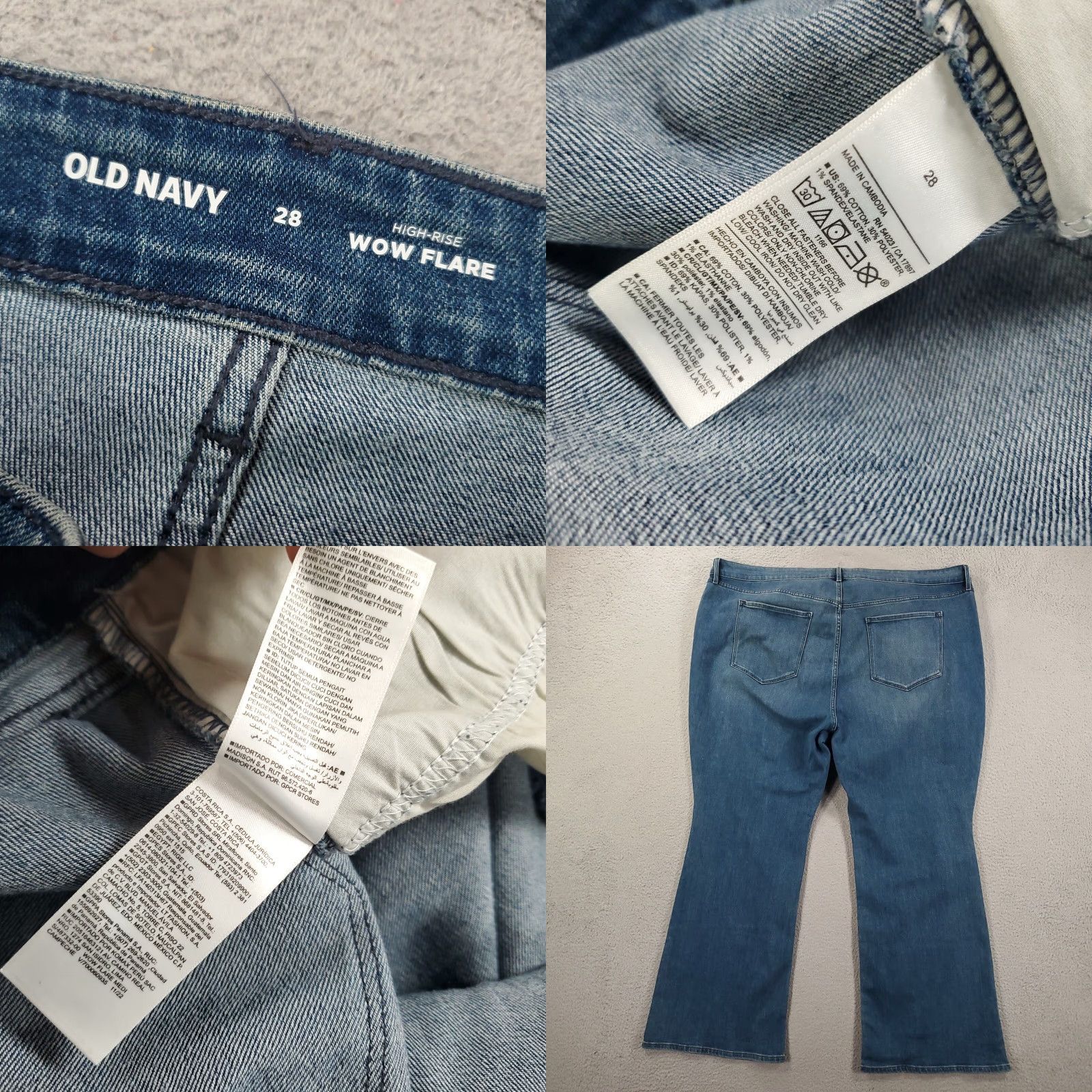 Old Navy Old Navy Jeans Womens Size 29 Flare Denim Blue Stretch Cotton Blend Spandex 5-Pocket Regular Plus 32in Inseam Womens Size 36" / US 14 / IT 50 - 8 Thumbnail