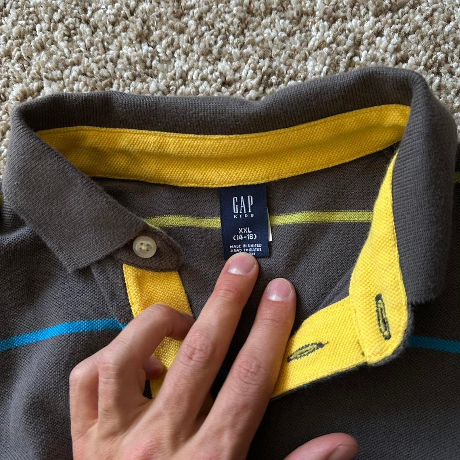 Gap × Vintage Vintage Y2K Gap Striped Polo Kids Longsleeve Rugby Shirt Size US XS / EU 42 / 0 - 7 Thumbnail