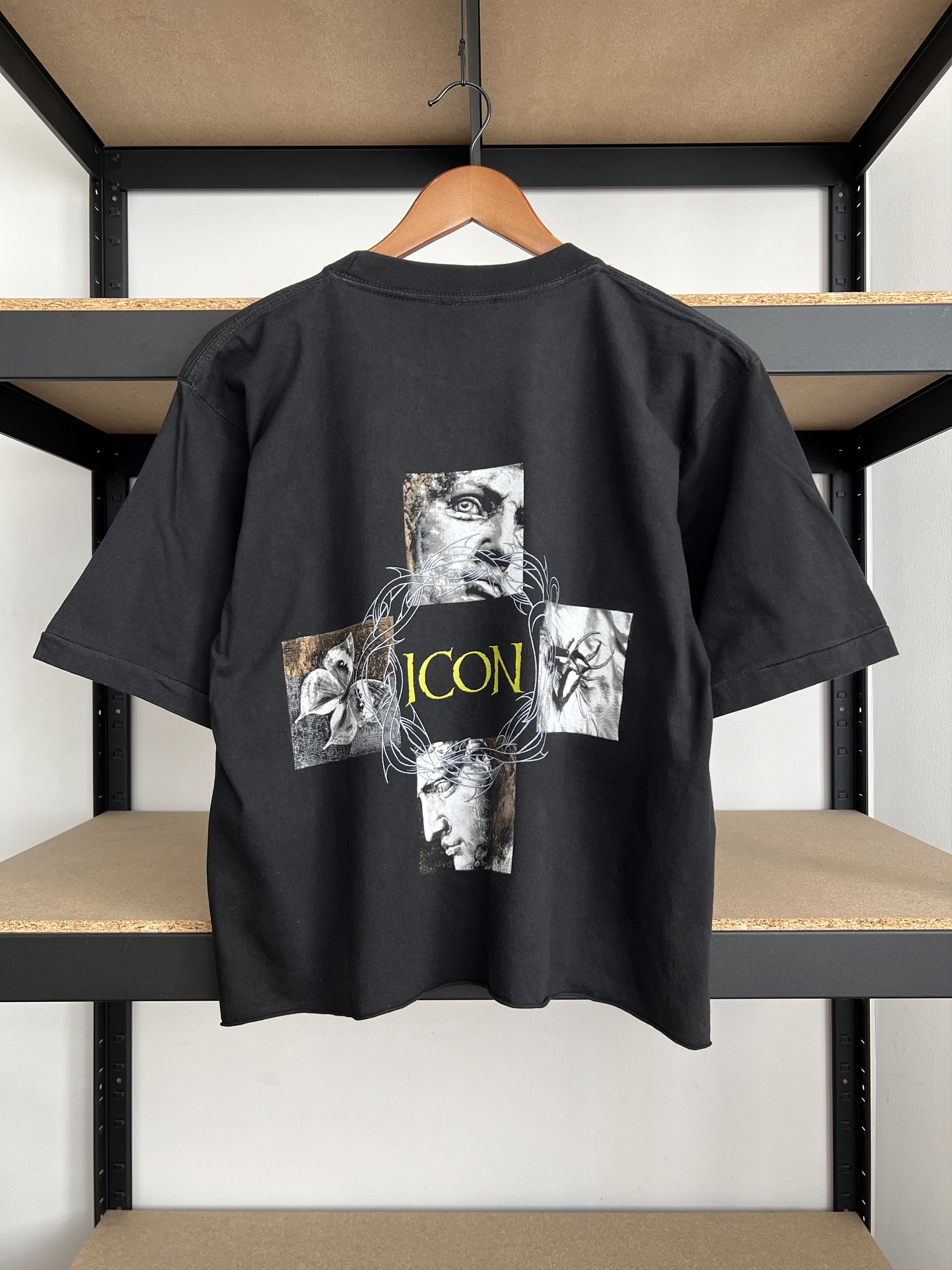 Band Tees Vintage 90s Paradise Lost Icon Cropped Black T-shirt Size US L / EU 52-54 / 3 - 2 Thumbnail