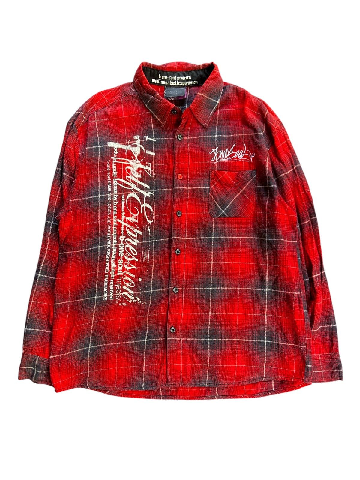 Japanese Brand B ONE SOUL PROJECTS SUBLIMINAL SELF EXPRESSION SHIRT Size US XL / EU 56 / 4 - 1 Thumbnail
