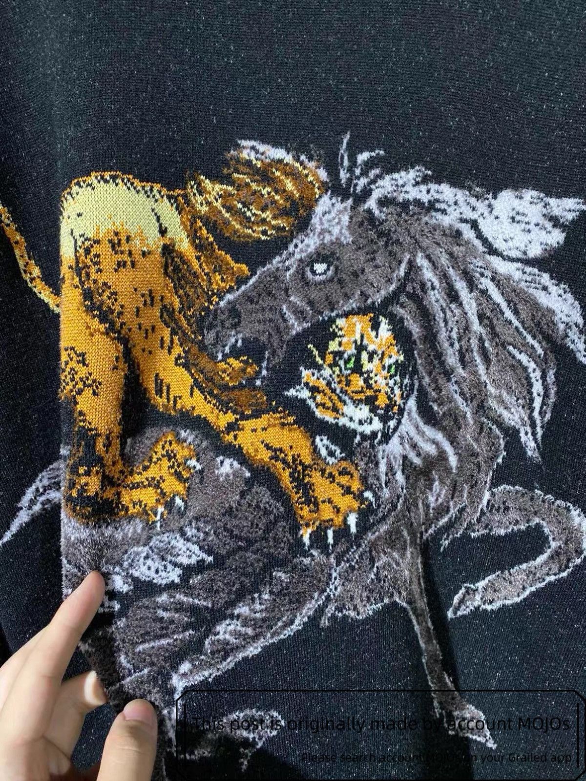 Givenchy Sz XL Givenchy Hunting Lion Knitwear mojos1016 Size US XL / EU 56 / 4 - 4 Thumbnail