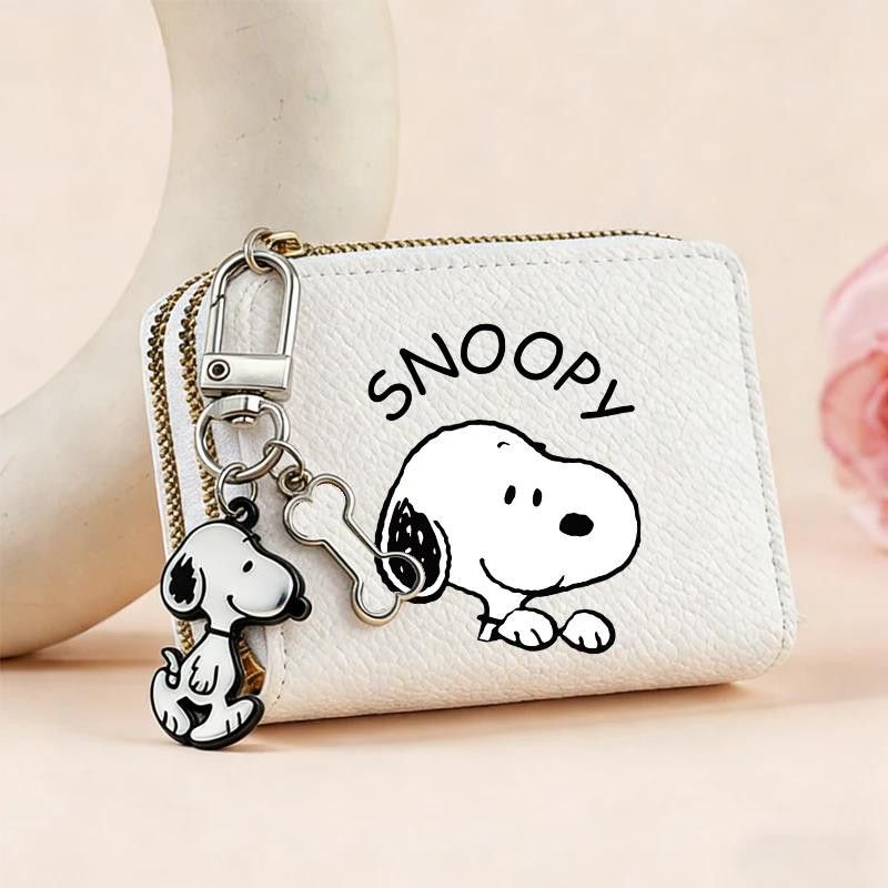 Other Snoopy Dog Coin Purse Double Zipper Wallet w/ Card Slots Size ONE SIZE - 1 Thumbnail
