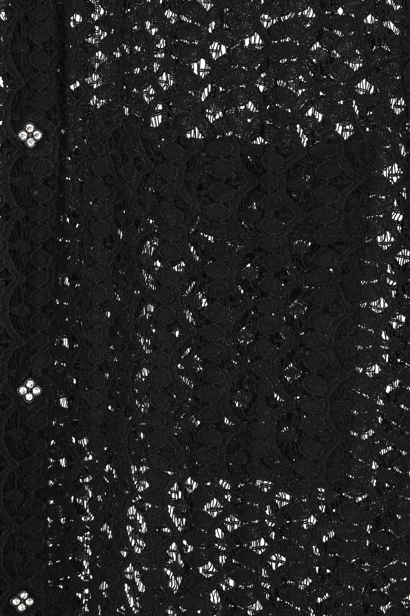 The Kooples The Kooples Black Lace Crystal-Button-Up Shirt Size XS / US 0-2 / IT 36-38 - 8 Thumbnail