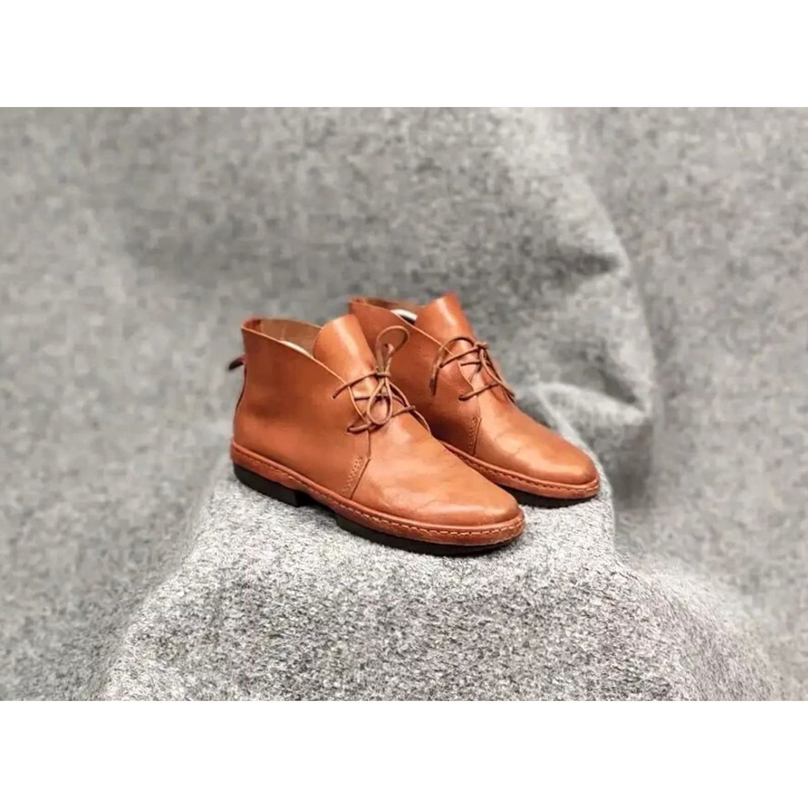 Trippen Trippen Germany Elegant unisex Brown Leather Avantgarde Boot Size US 7 / IT 37 - 7 Thumbnail