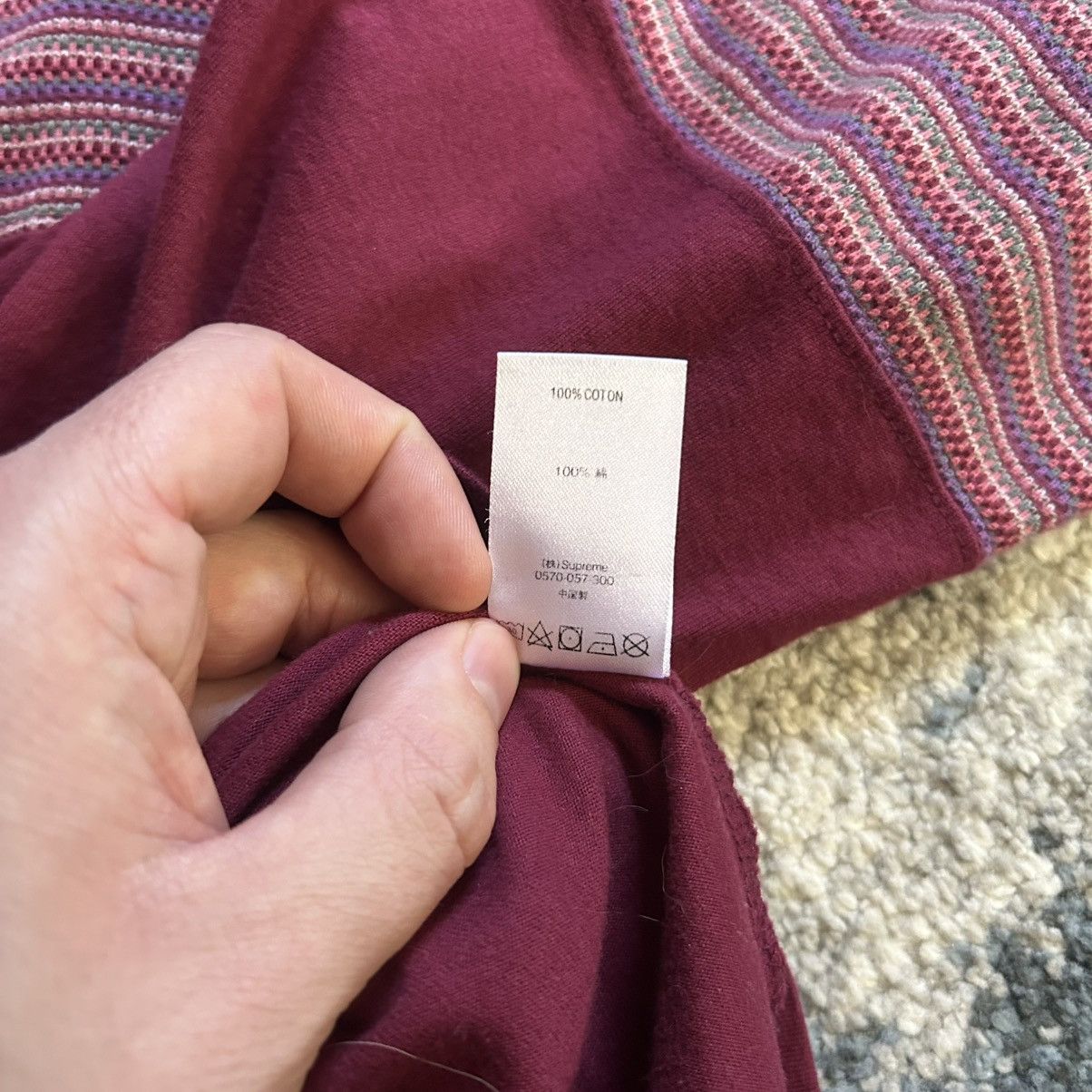 Supreme AUTUMN 2019 MiNDFUCK L/S MAROON OMBRE iNTARSiA STRiPE PATCH Size US L / EU 52-54 / 3 - 12 Thumbnail