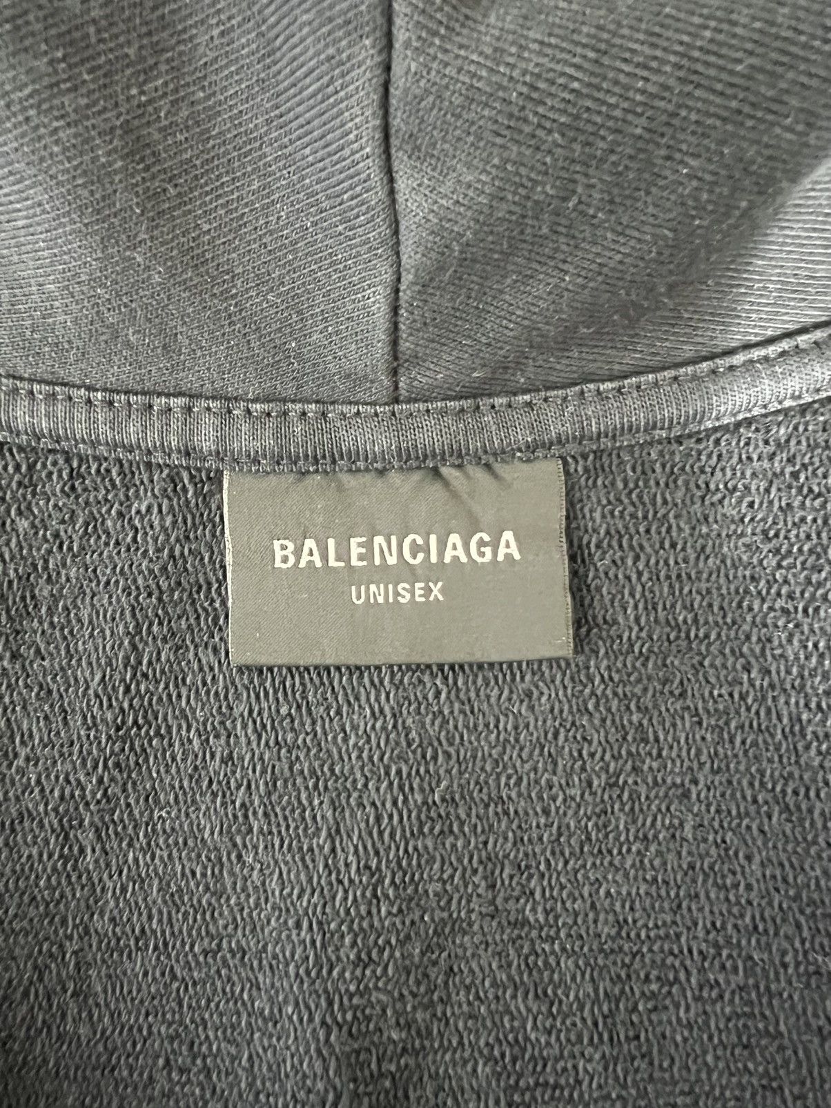 Balenciaga Washed Cotton Zip Hoodie in Black Size US M / EU 48-50 / 2 - 5 Thumbnail