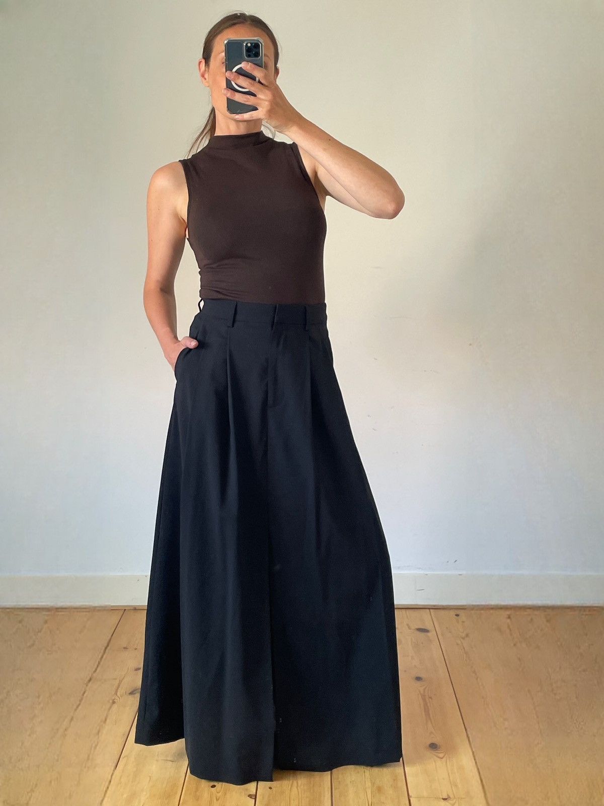 Other Erika Cavallini Pleated Wool Maxi Skirt 36 S RRP €652 Size 27" / US 4 / IT 40 - 2 Thumbnail