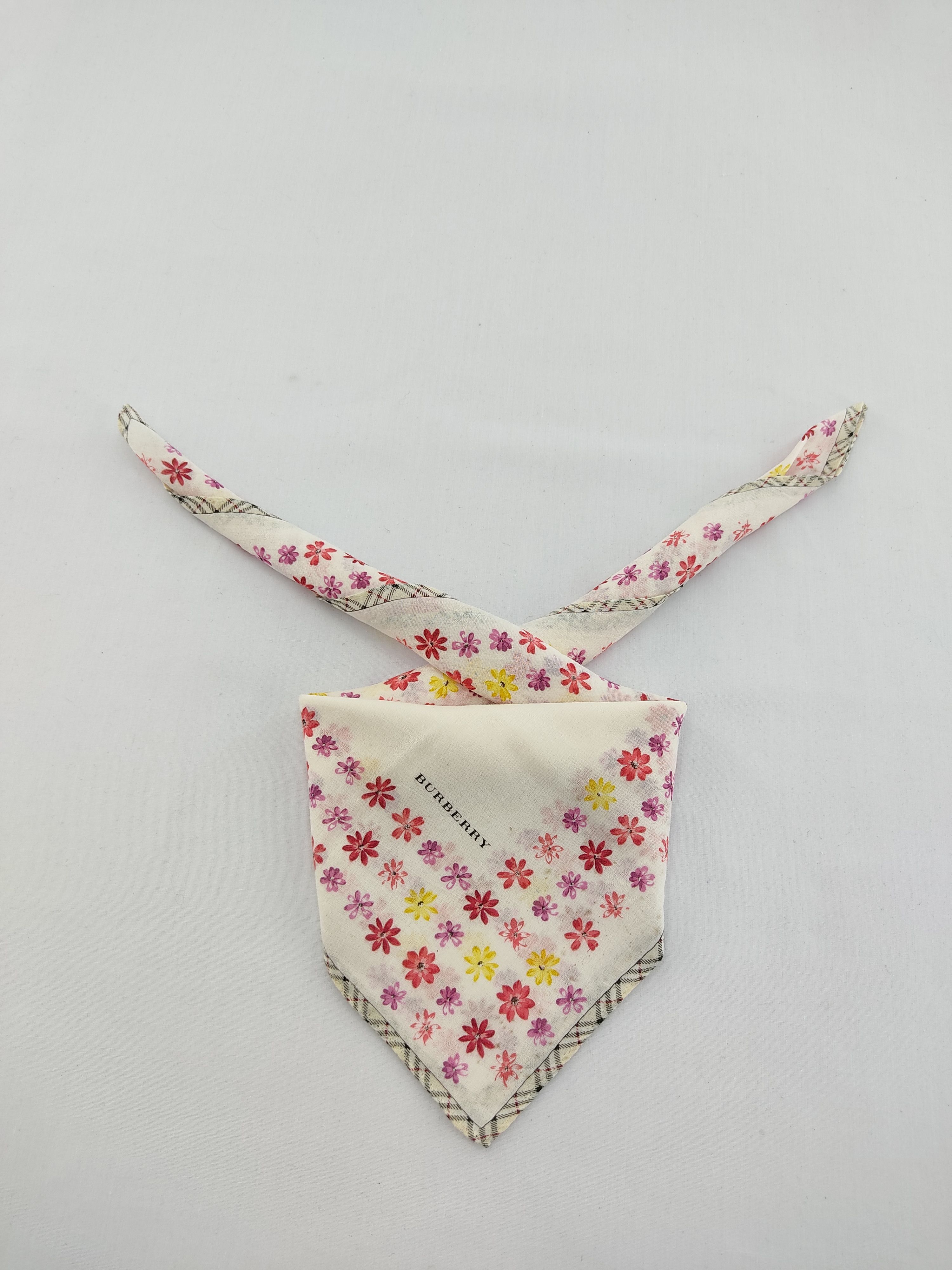 Burberry × Vintage Burberry Handkerchief / Neckwear / Bandana Size ONE SIZE - 1 Thumbnail