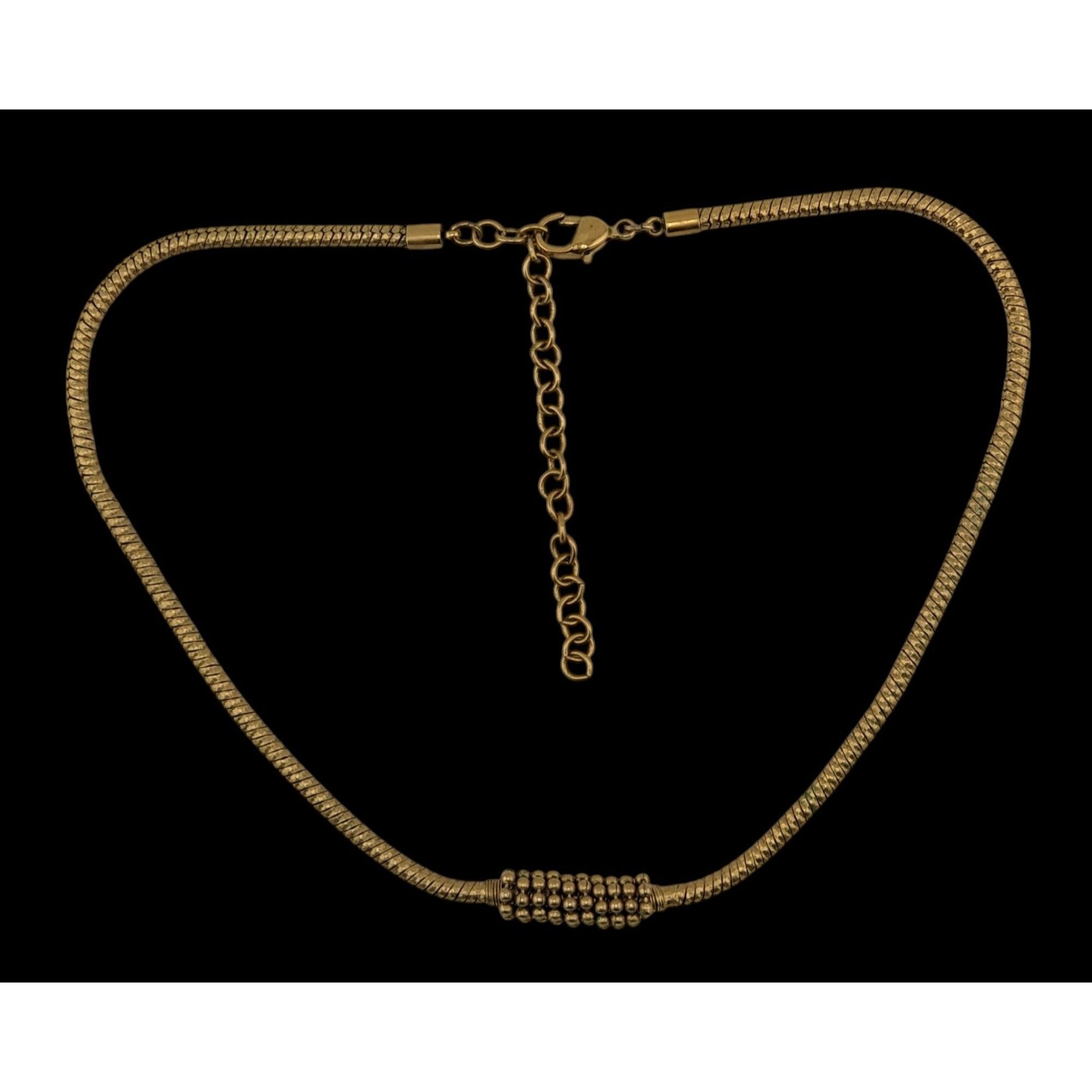 Other Elegant Modern Gold-Tone Chocker Necklace With Beaded Accent Size ONE SIZE - 4 Thumbnail