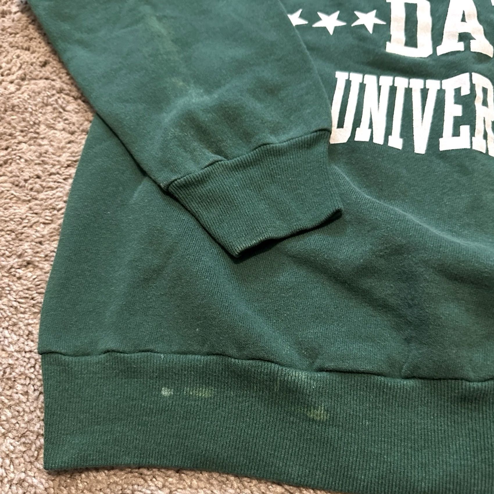 Champion VINTAGE Champion Eastern Michigan University Sweatshirt Mens Large Pullover 90s Green Size US L / EU 52-54 / 3 - 2 Thumbnail