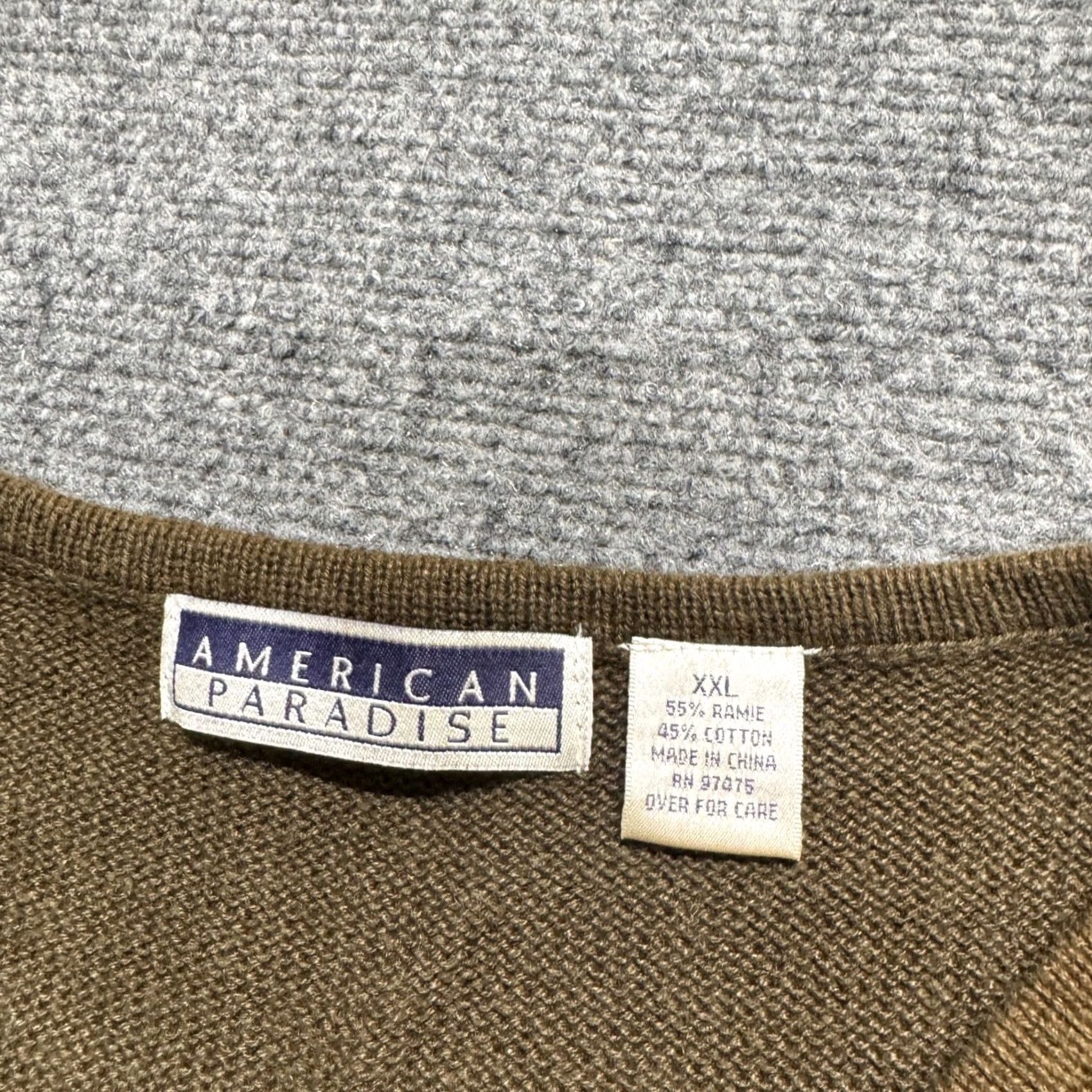 The Unbranded Brand VINTAGE The Unbranded Brand VTG American Paradise Sweater Vest Pullover 2XL Cotton Blend Striped Brown Men Big & Tall Brown Sweater Vest Mens Size US XXL / EU 58 / 5 - 4 Thumbnail