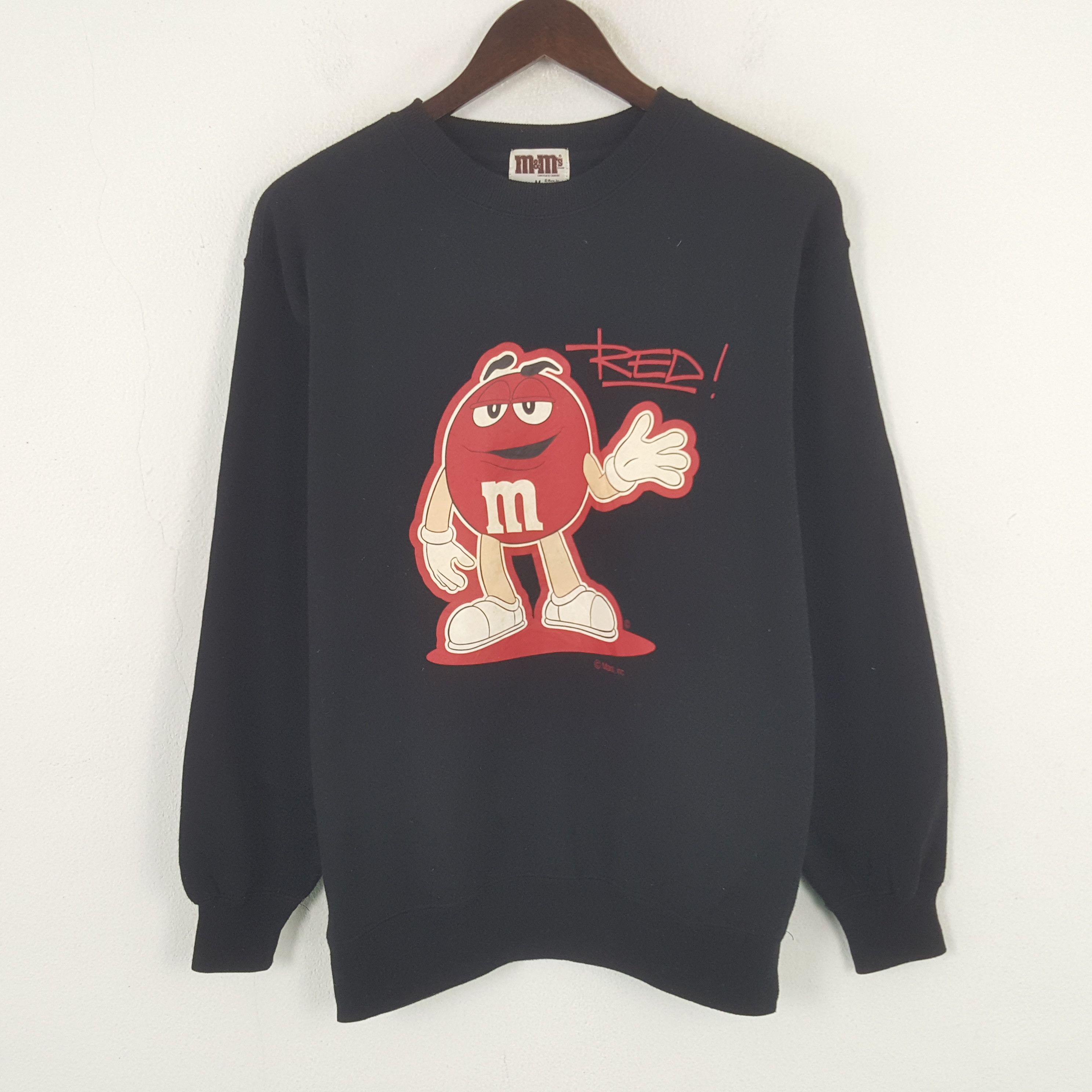 Vintage Vintage M&M Brand Red Sweatshirt Size US M / EU 48-50 / 2 - 1 Thumbnail