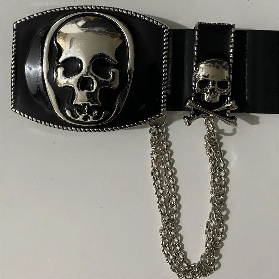 Japanese Brand × Vintage goth punk skull belt Size ONE SIZE - 3 Thumbnail